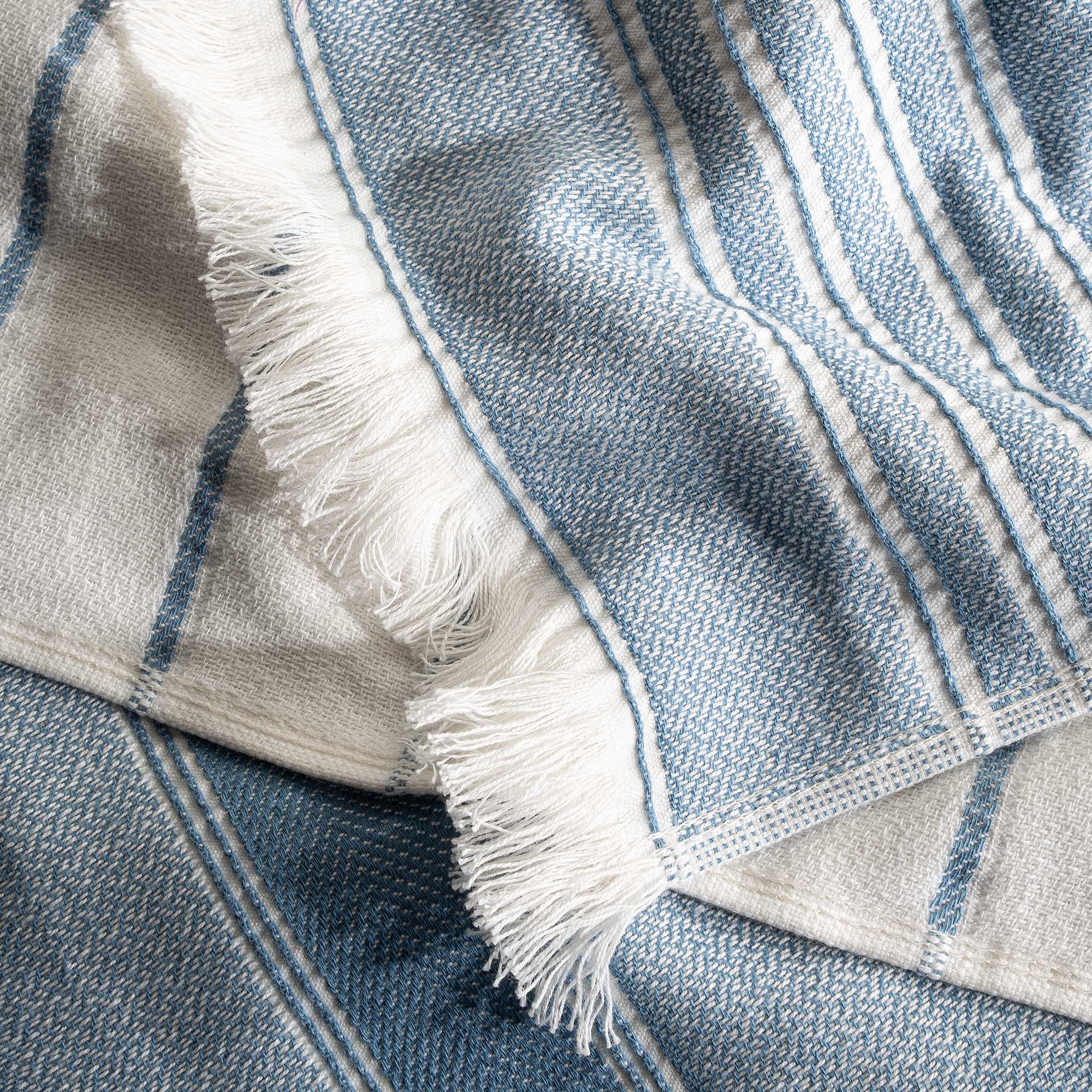 Elis Organic Cotton Kitchen Towel Set of 3 Light Blue