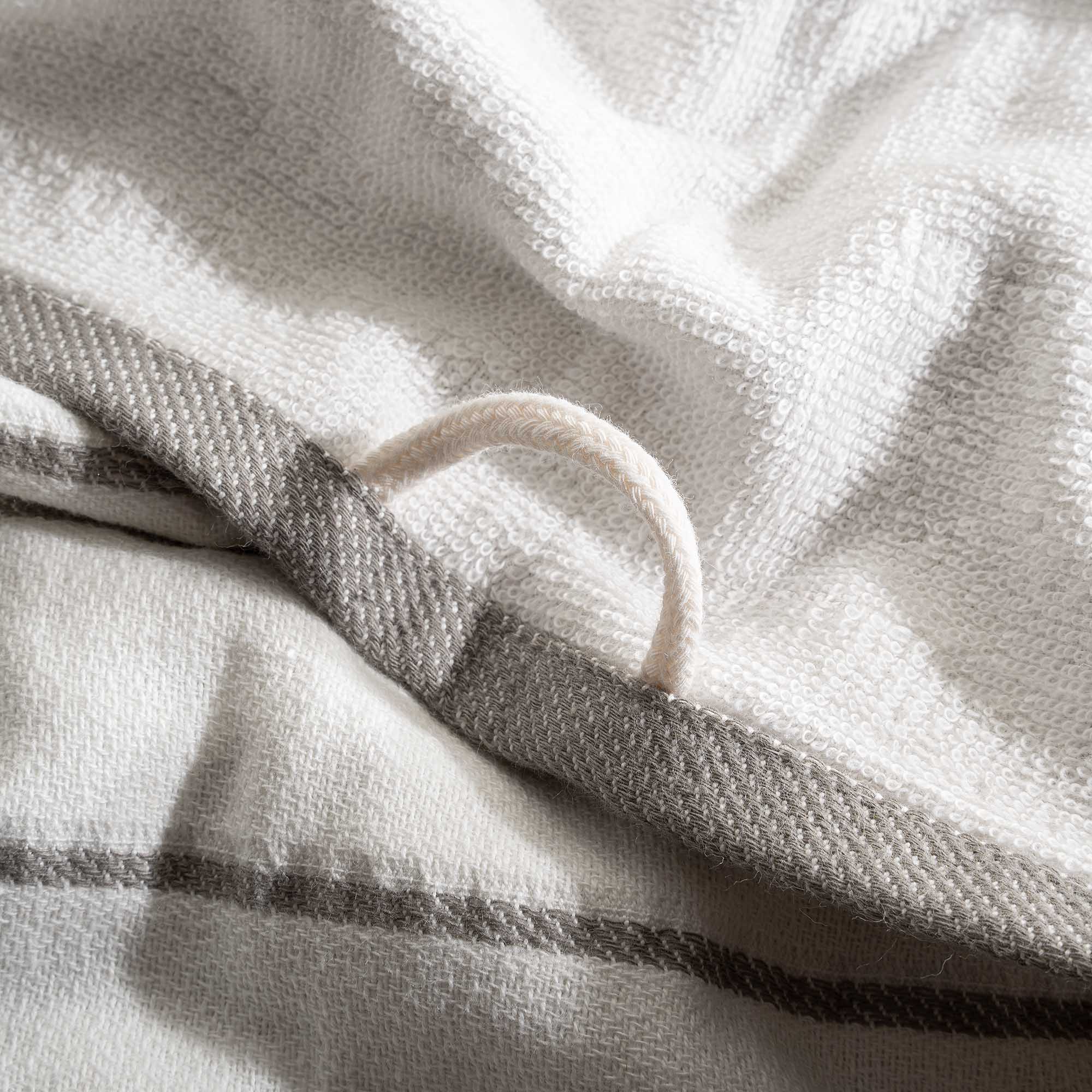 Elis Organic Cotton Kitchen Towel Set of 3 Grey