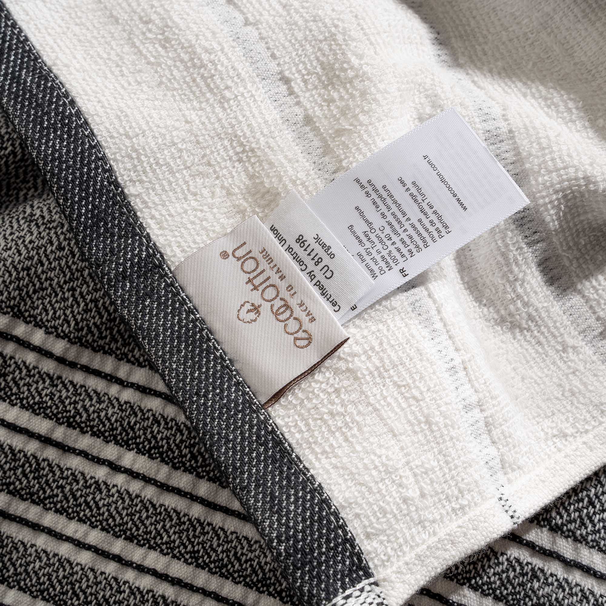 Elis Organic Cotton Kitchen Towel Set of 3 Black