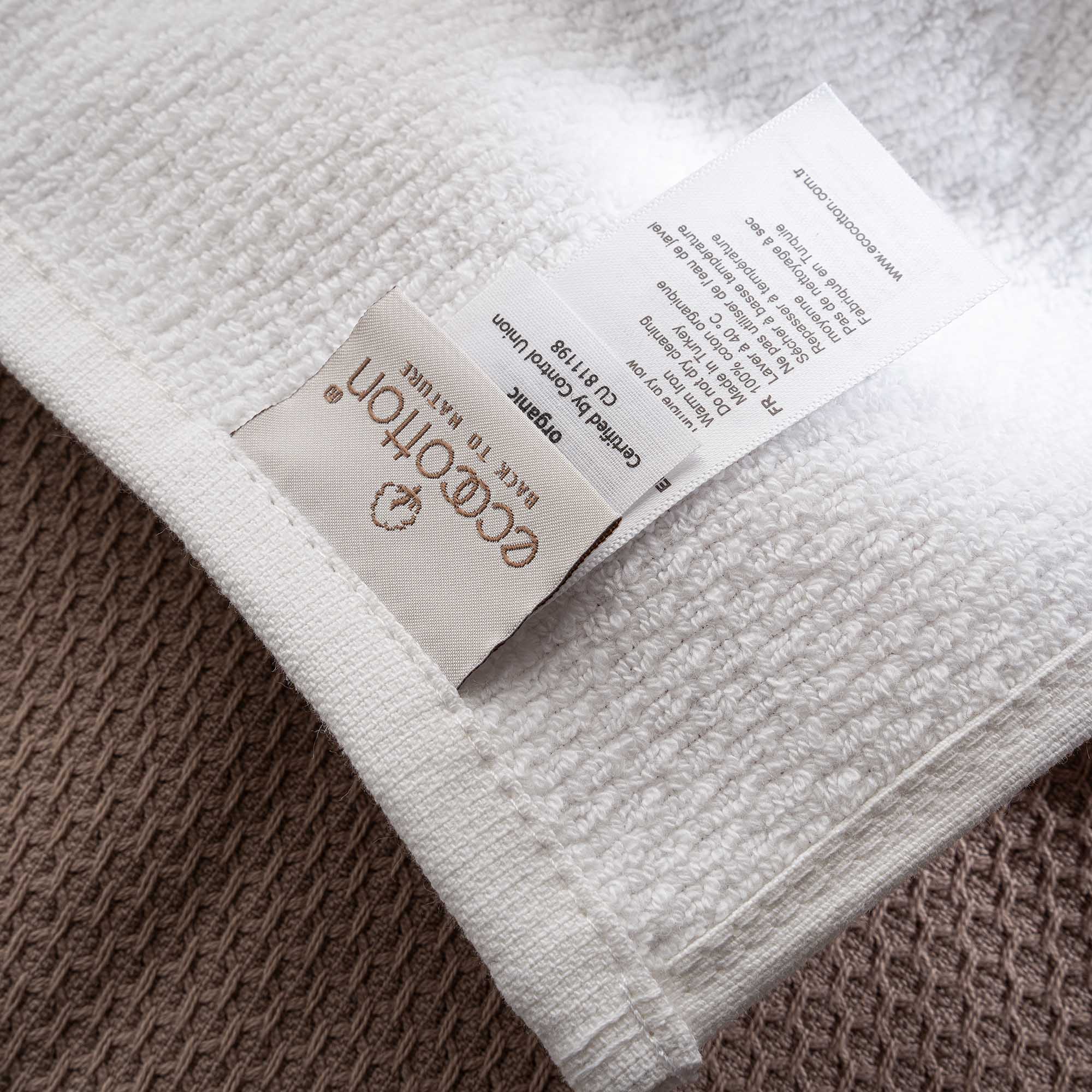 Elvin 2-Pack Drying Towel Set 100% Cotton Printed Beige-Cream 40X60 Cm