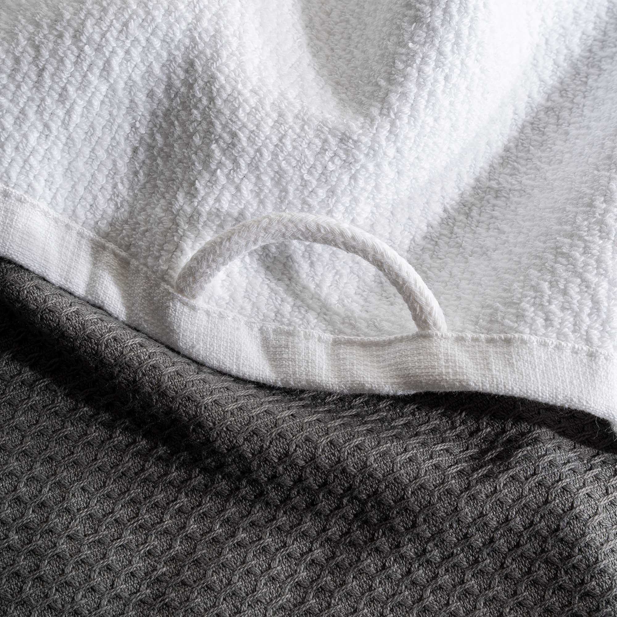 Elvin 2-Pack Drying Towel Set 100% Cotton Printed Grey-Cream 40X60 Cm