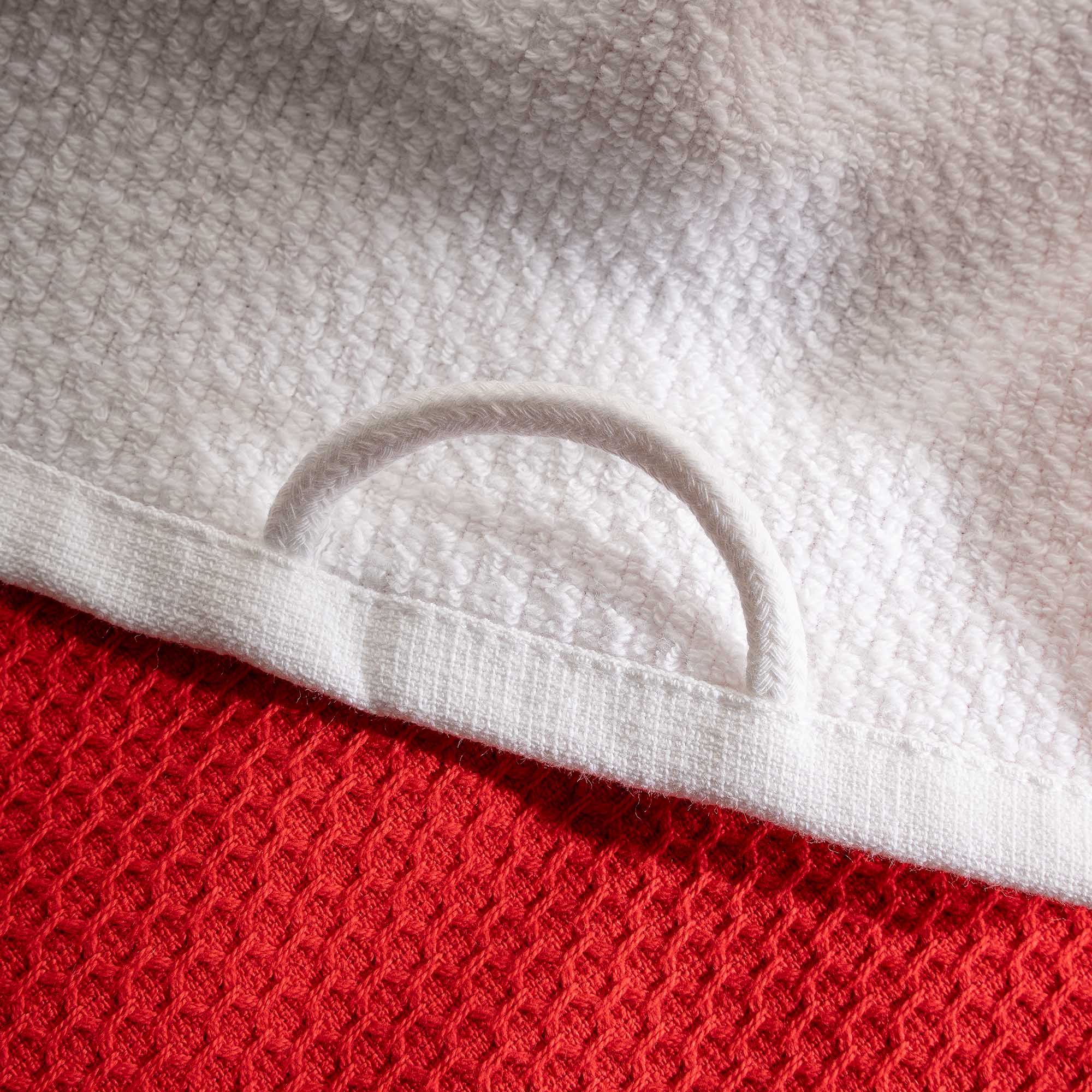 Elvin 2-Pack Drying Towel Set 100% Cotton Printed Red-Cream 40X60 Cm