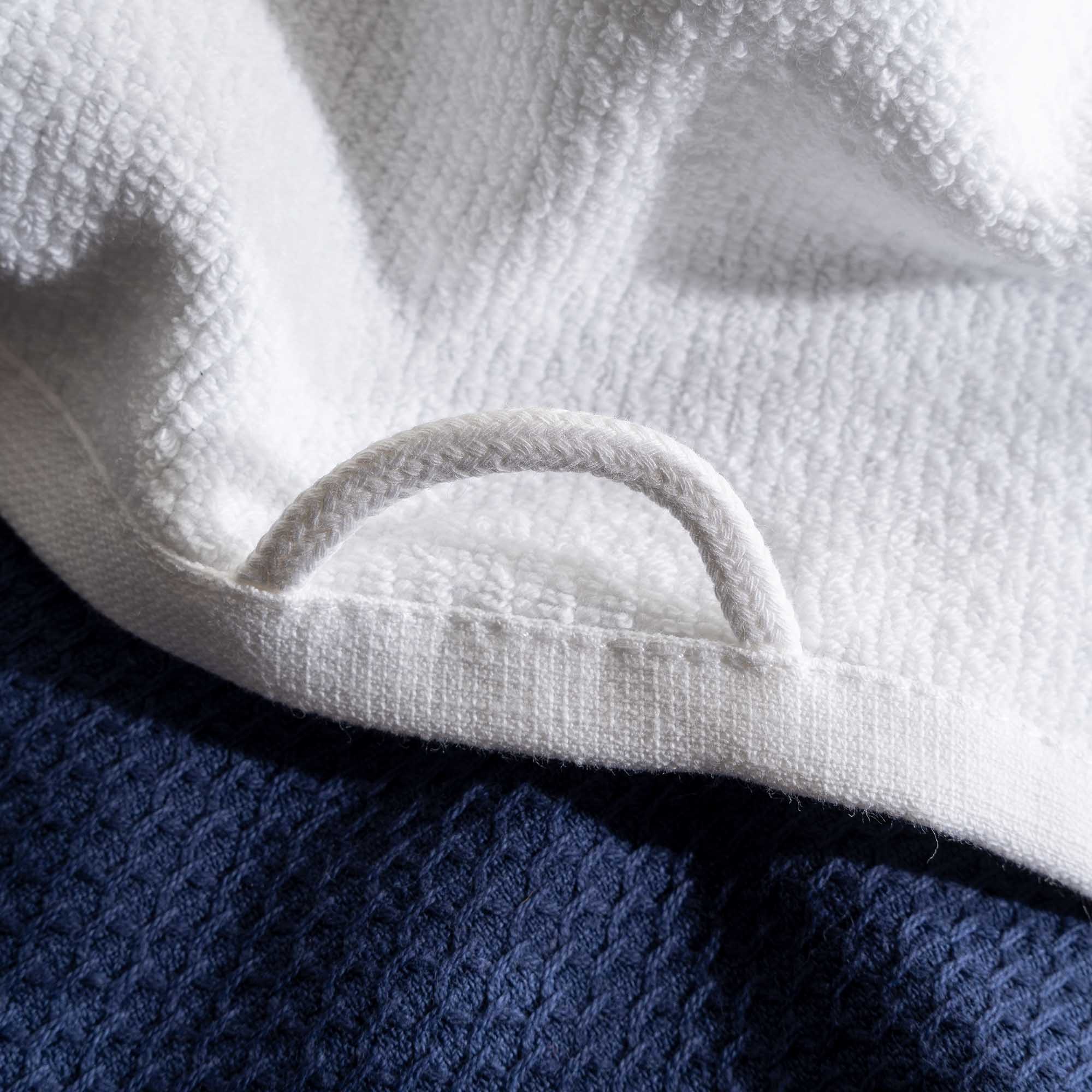 Elvin 2-Pack Drying Towel Set 100% Cotton Printed Navy Blue-Cream 40X60 Cm