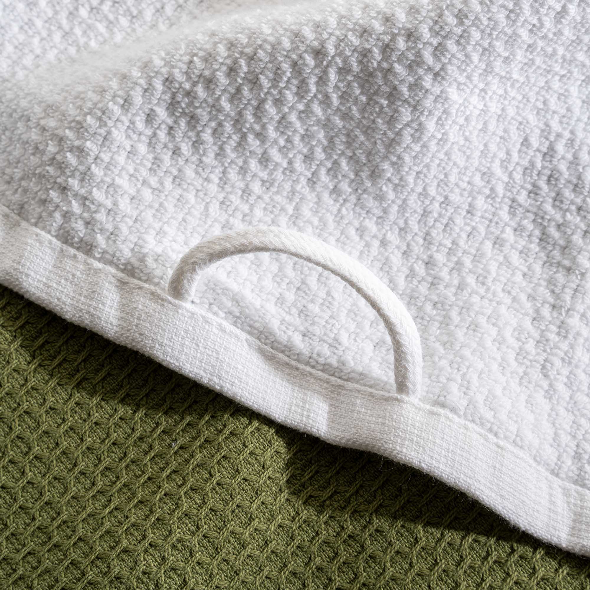 Elvin 2-Pack Drying Towel Set 100% Cotton Printed Green-Cream 40X60 Cm