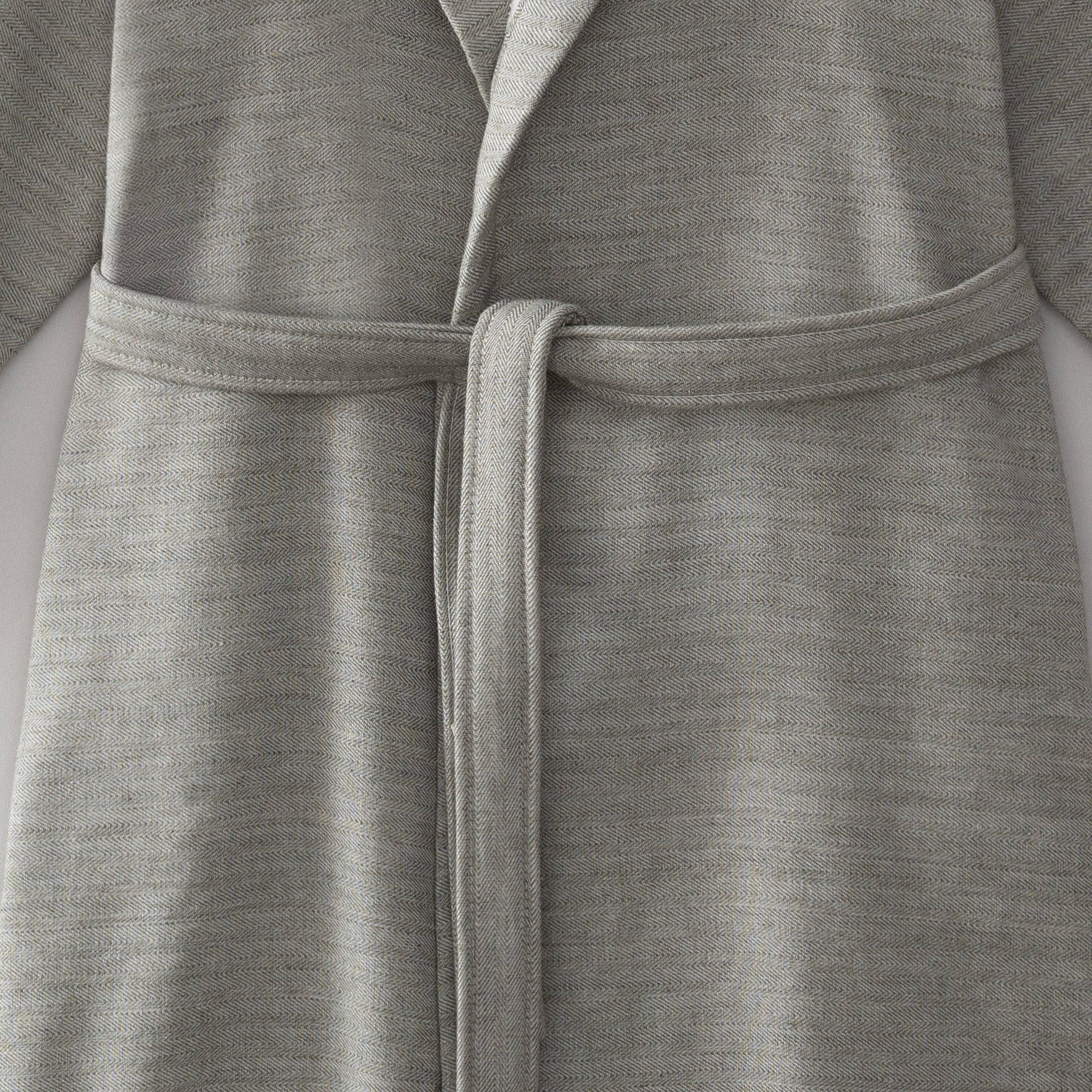 Erva Organic Turkish Cotton Linen Men's Bathrobe Khaki