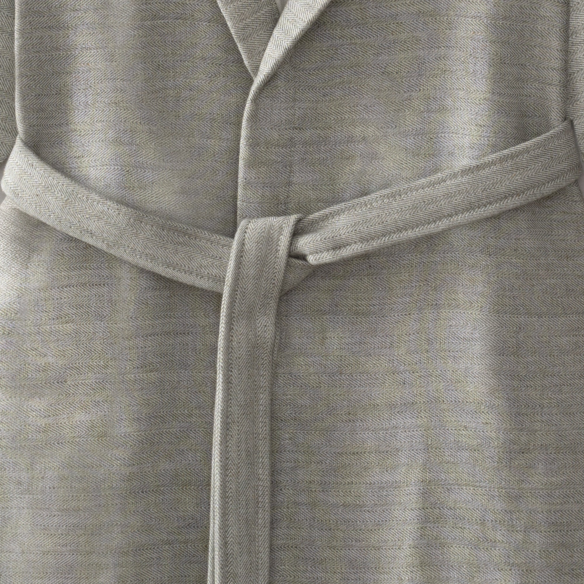 Erva Organic Turkish Cotton Linen Women's Bathrobe Khaki