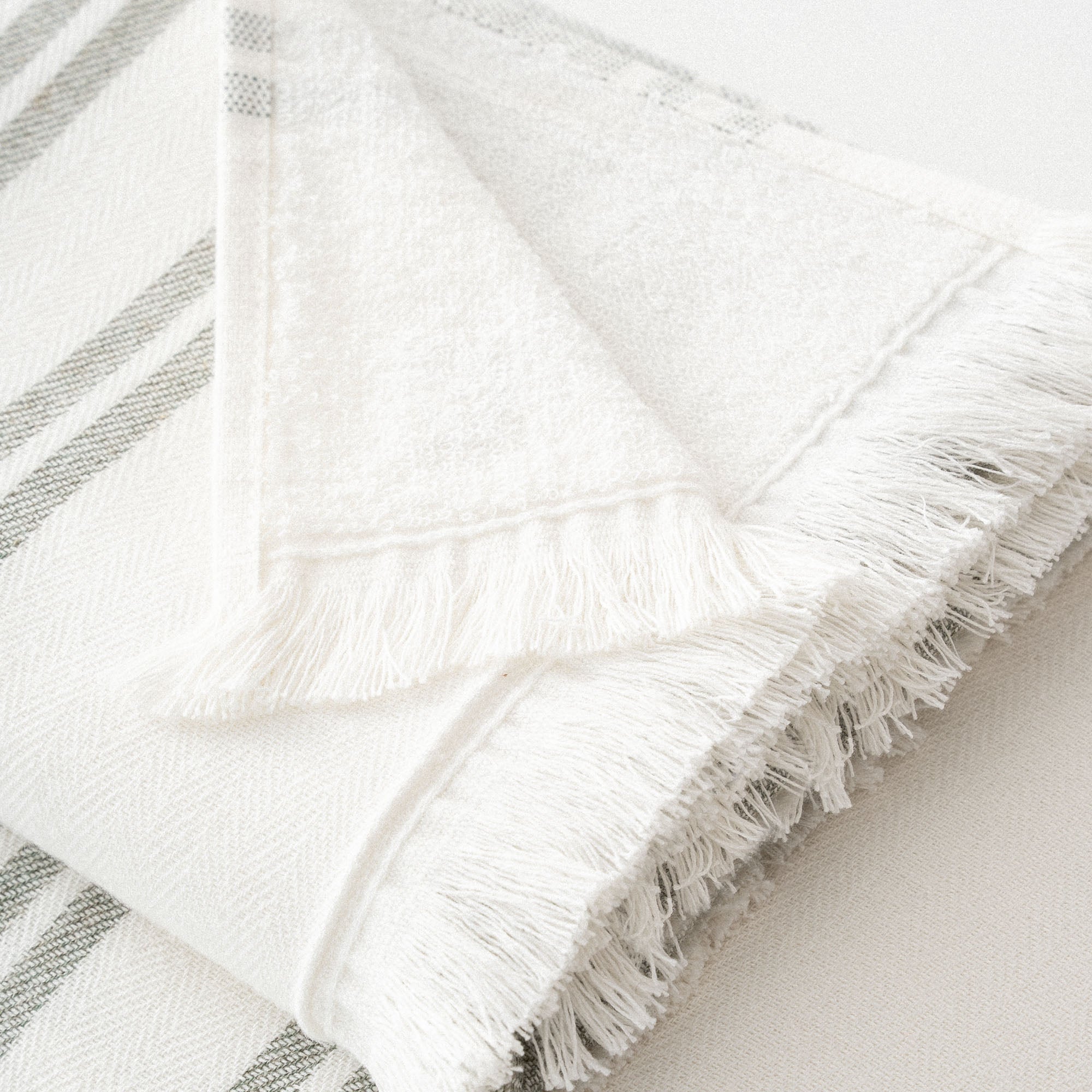 Erva Organic Turkish Cotton Linen Bath Towel Set of 6 Khaki