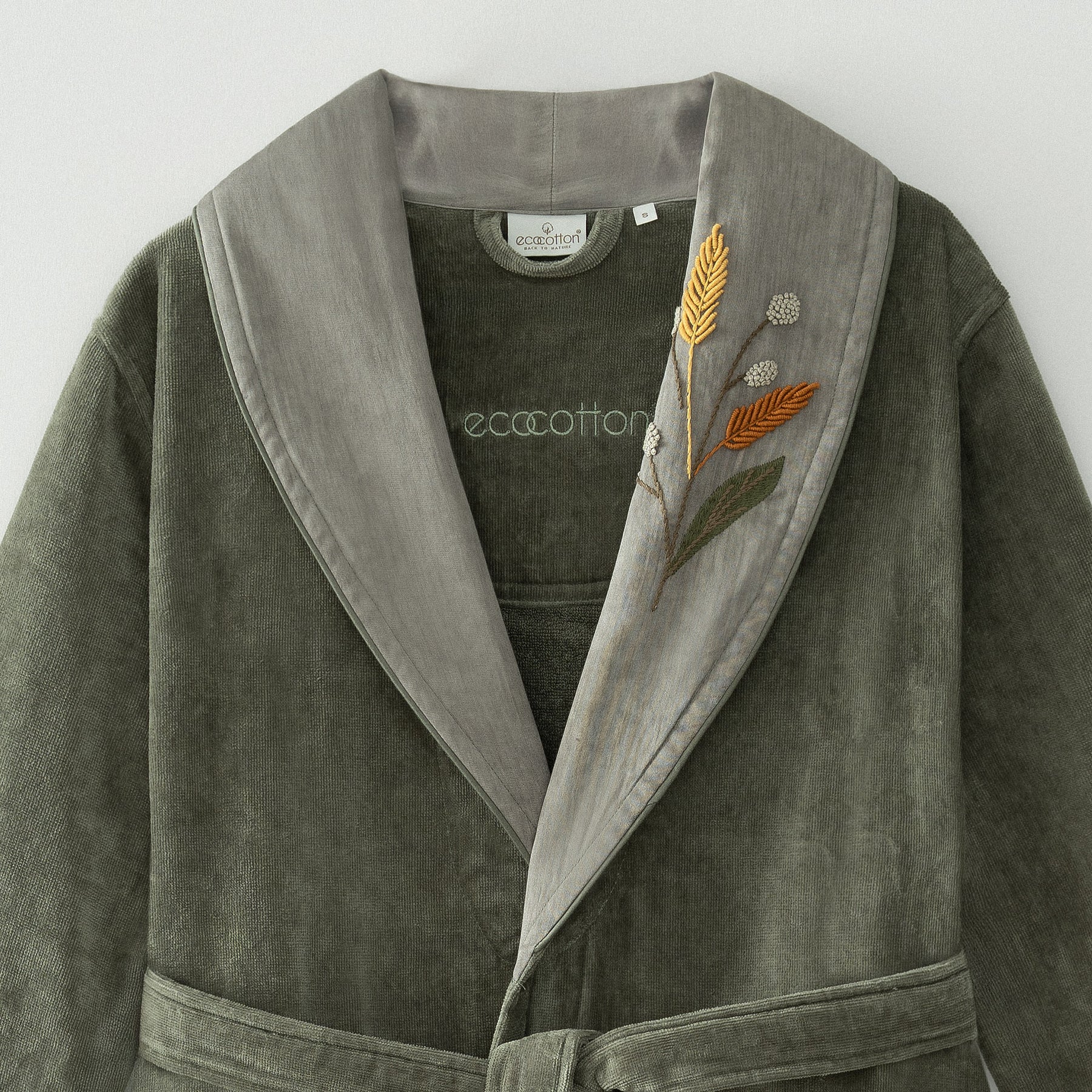 Farah Organic Cotton Women's Bathrobe Green