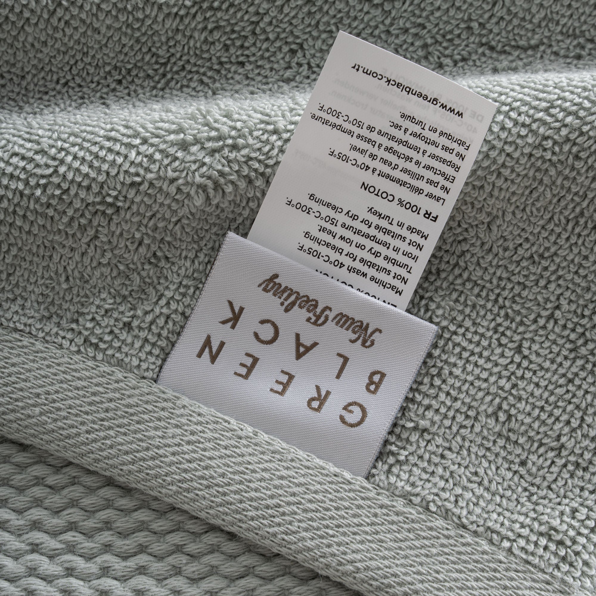 Lara Turkish Cotton Wash Cloth Towel Green