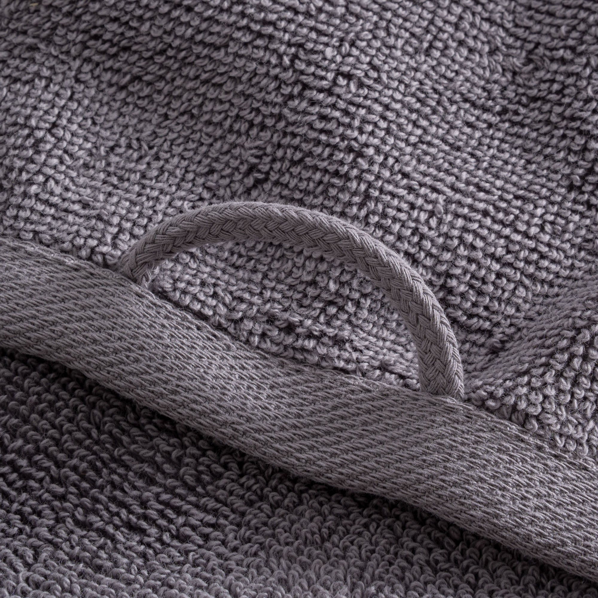 Lara Turkish Cotton Hand Towel Set of 2 Dark Gray