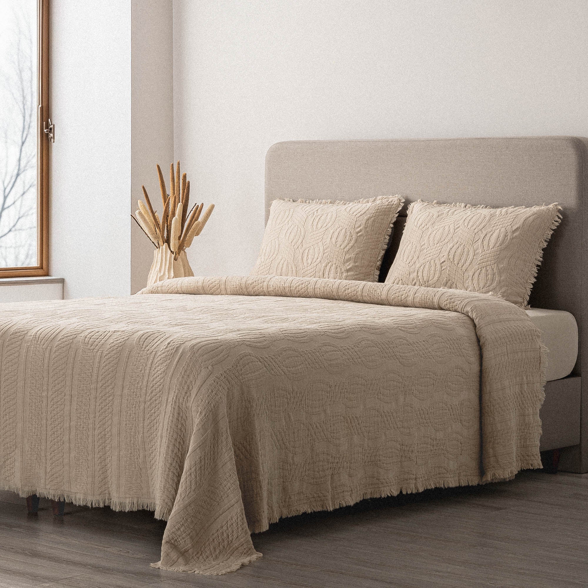 Hifa Turkish Cotton Double Pique Set Beige