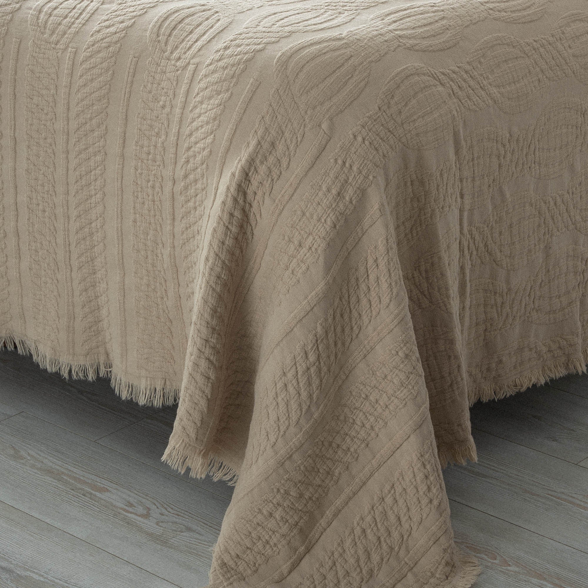 Hifa Turkish Cotton Double Pique Set Beige