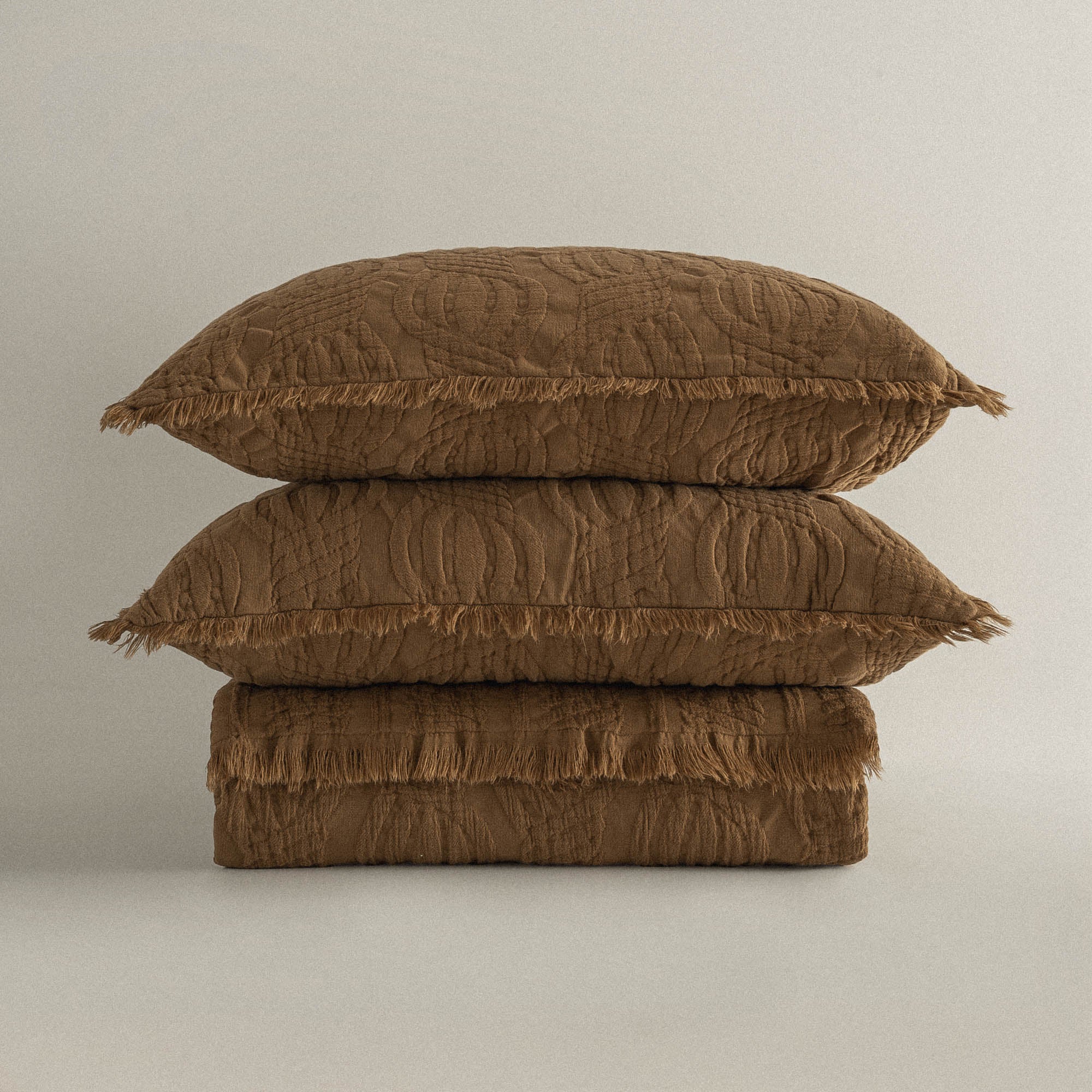 Hifa Turkish Cotton Double Pique Set Brown