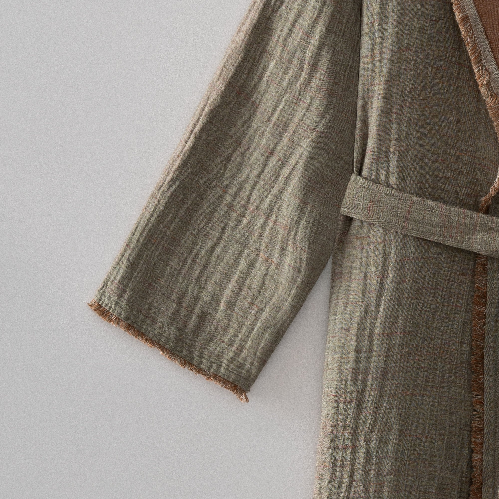 Muna Organic Turkish Cotton Men's Bathrobe Inject Green-Terra