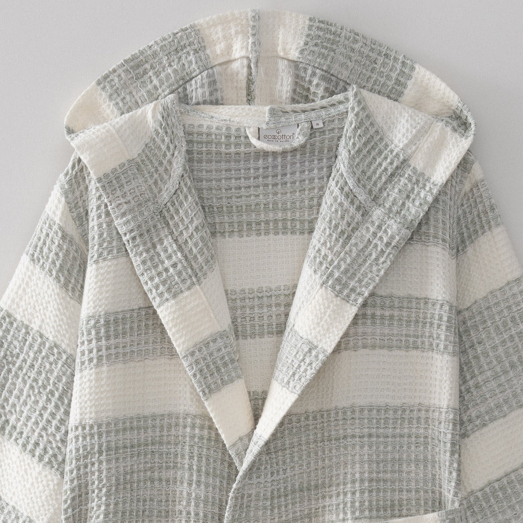 İkra Organic Turkish Cotton Women's Peshtemal Bathrobe Khaki