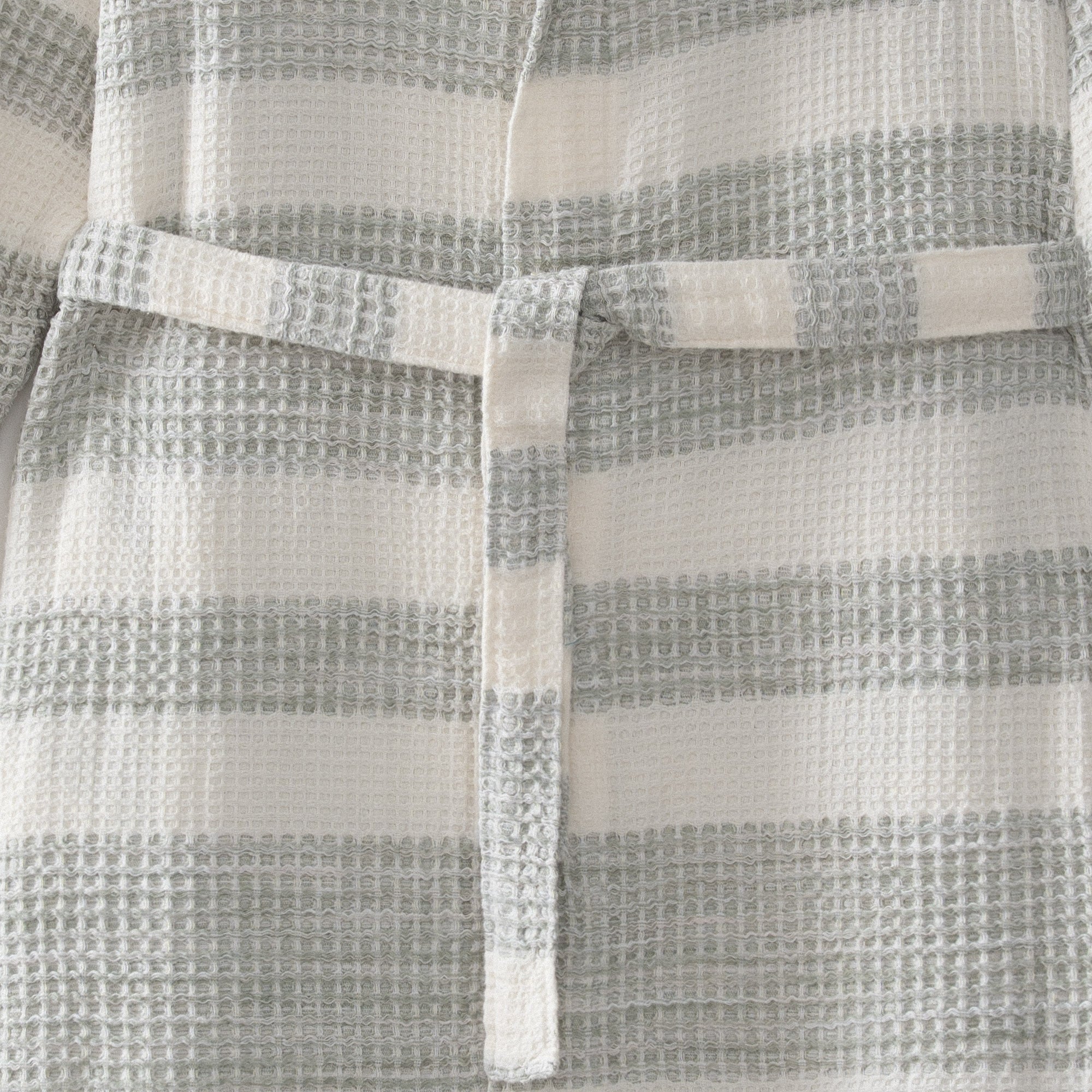 Ikra Pestemal Male Bathrobe %100Organic Cotton Jacquard Khaki