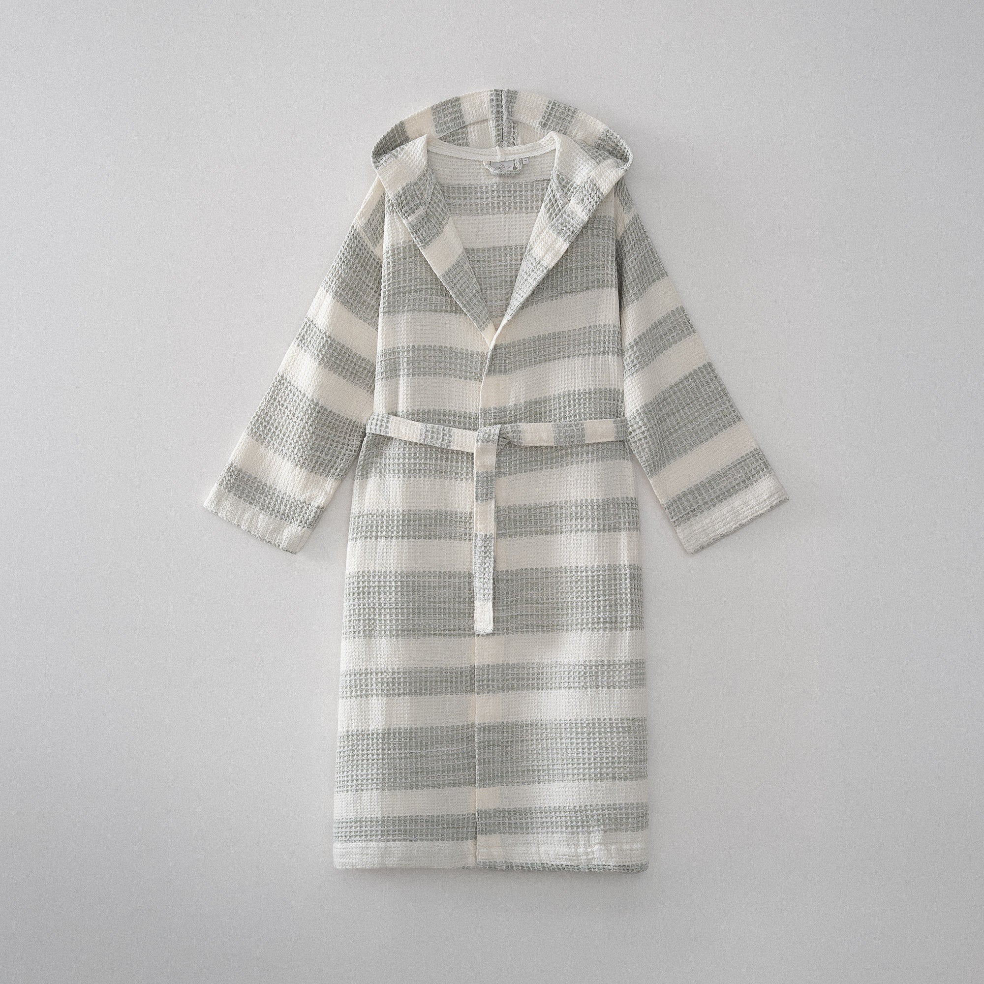 Ikra Pestemal Male Bathrobe %100Organic Cotton Jacquard Khaki