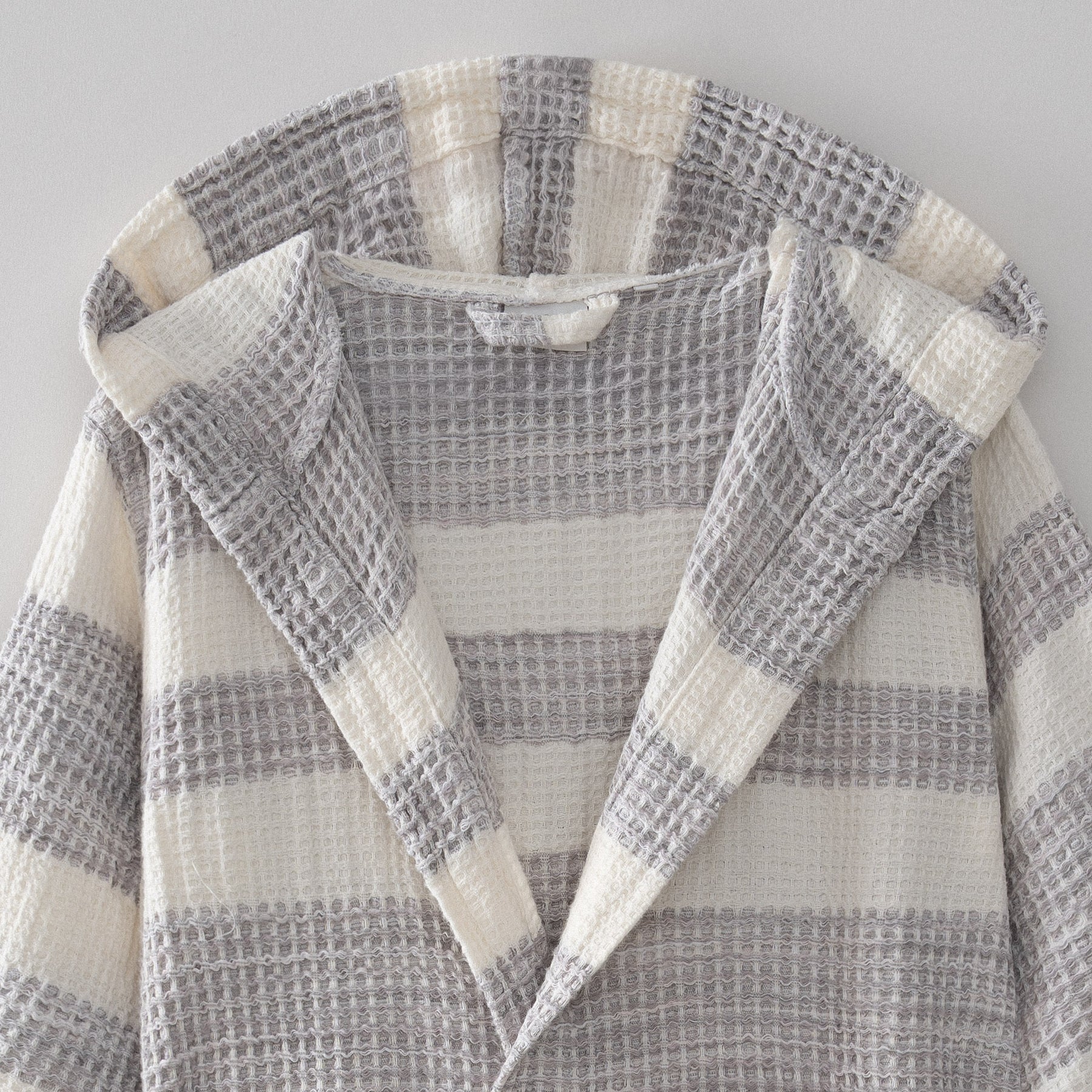 Ikra Pestemal Female Bathrobe %100Organic Cotton Jacquard Gray