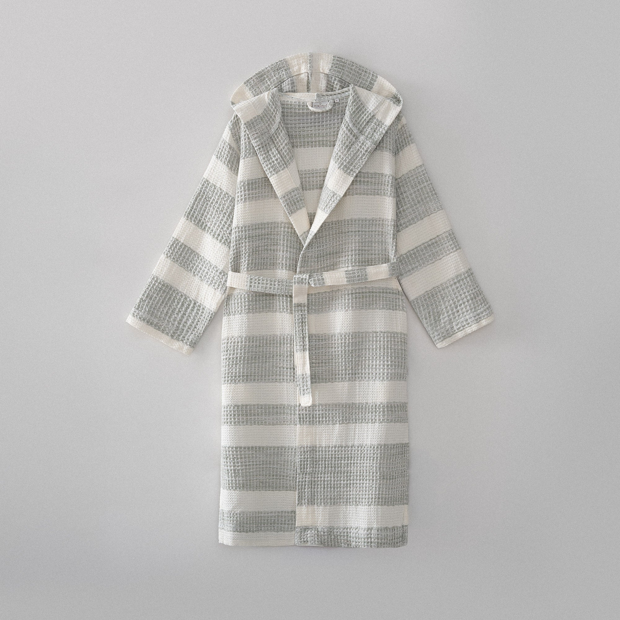 Ikra Pestemal Female Bathrobe %100Organic Cotton Jacquard Khaki