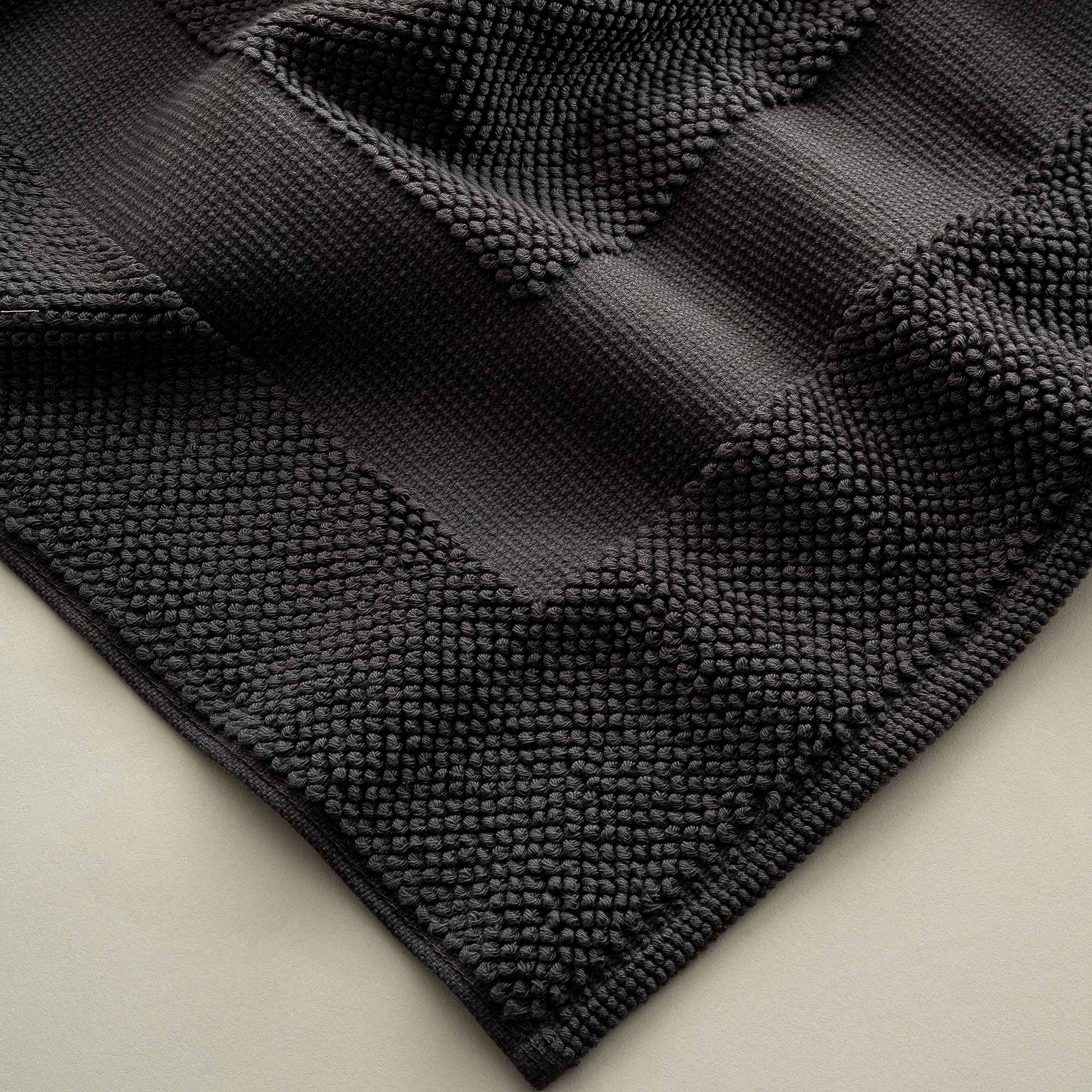 Kaia Bath Map %100 Cotton Anthracite 60X%100 Cm