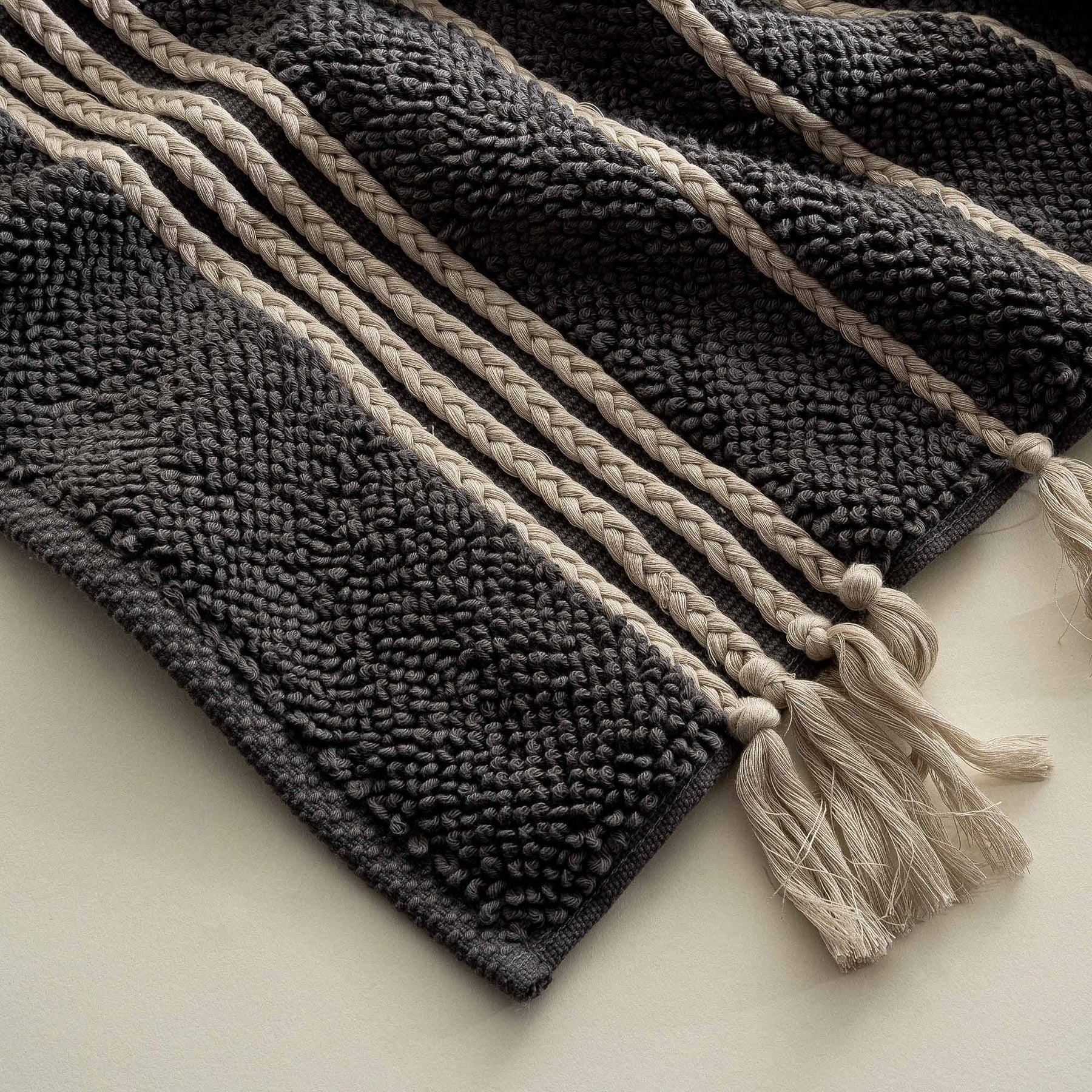 Karnella Bath Mat 100% Cotton Anthracite 50x80 Cm