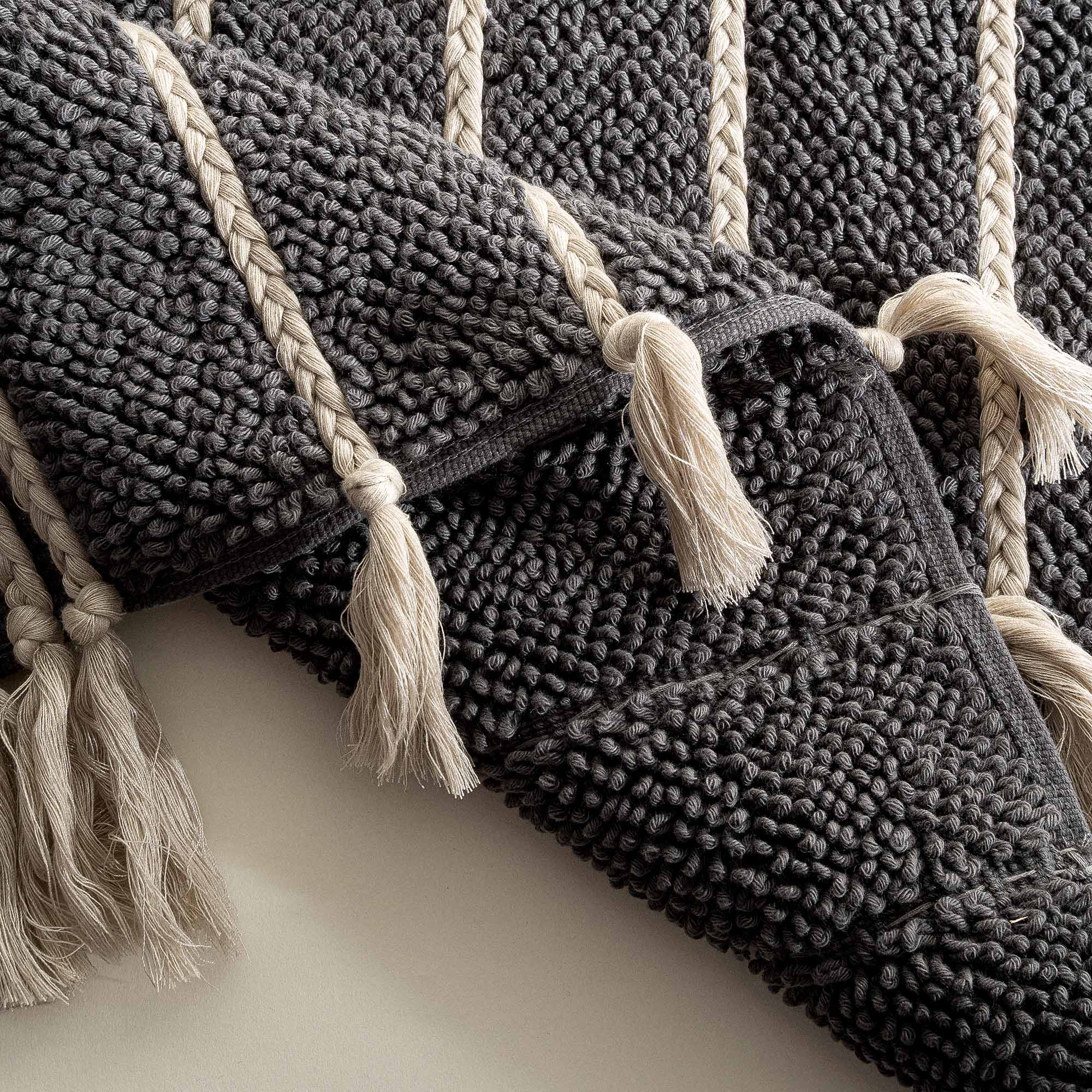 Karnella Bath Mat 100% Cotton Anthracite 50x80 Cm