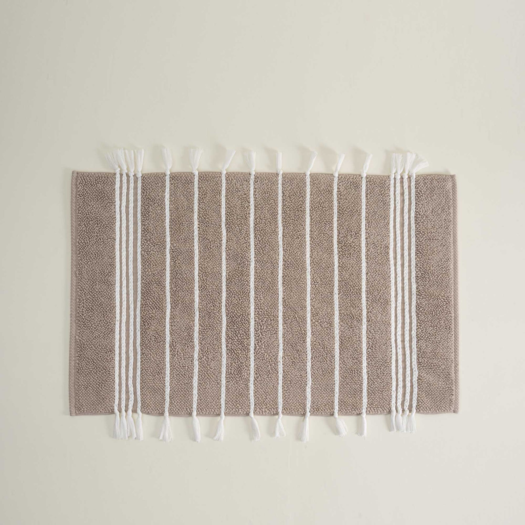 Karnella Bath Mat 100% Cotton Beige 50x80 Cm
