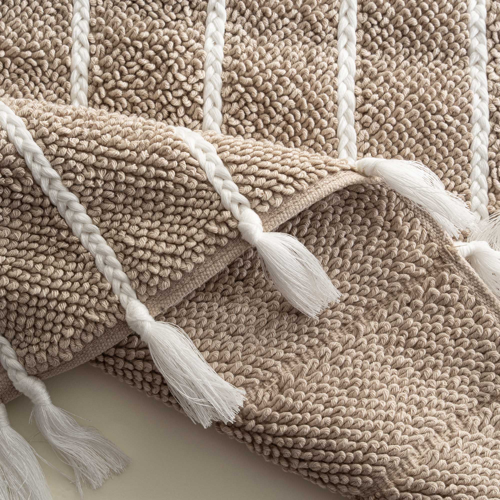 Karnella Bath Mat 100% Cotton Beige 50x80 Cm