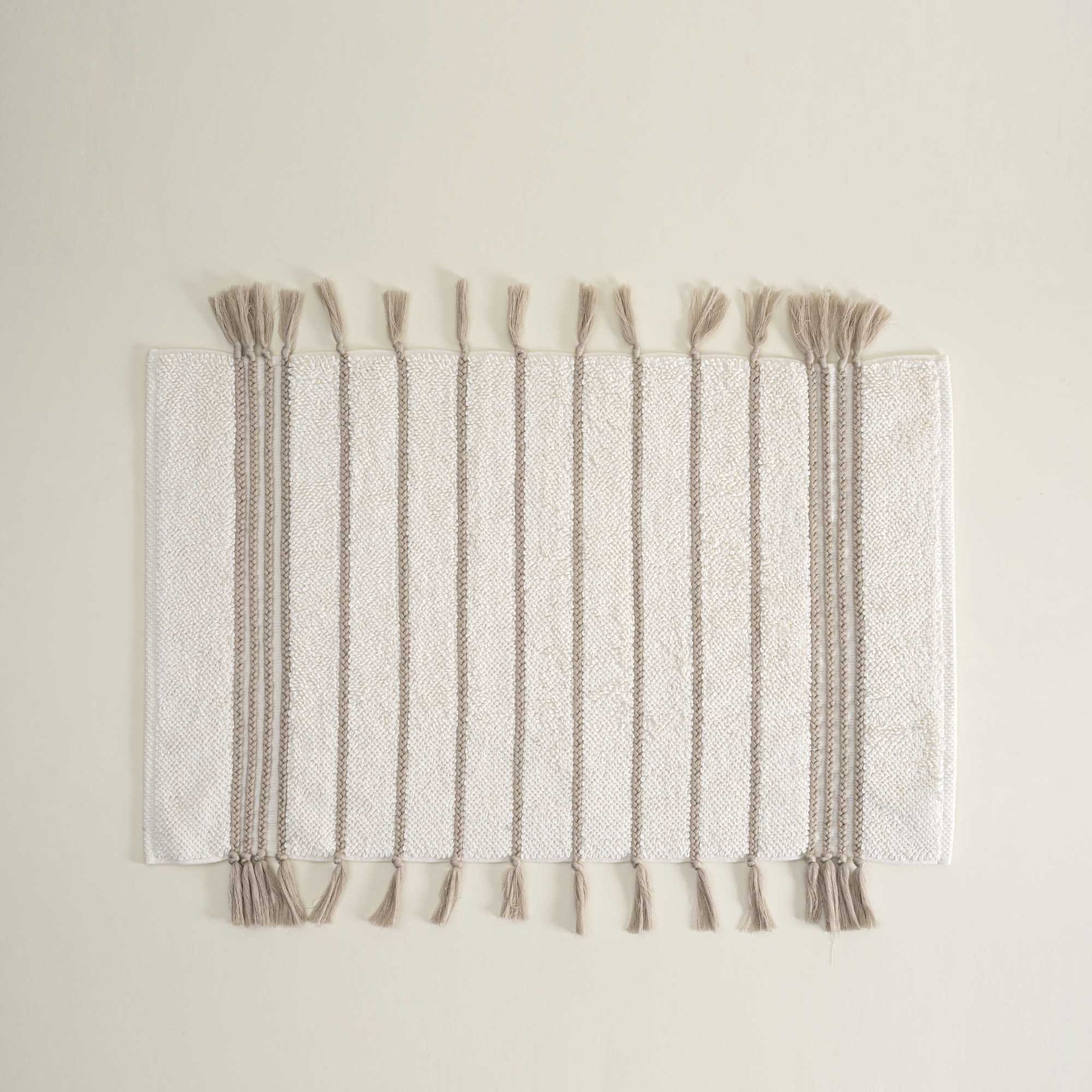 Karnella Bath Mat 100% Cotton Cream 50x80 Cm