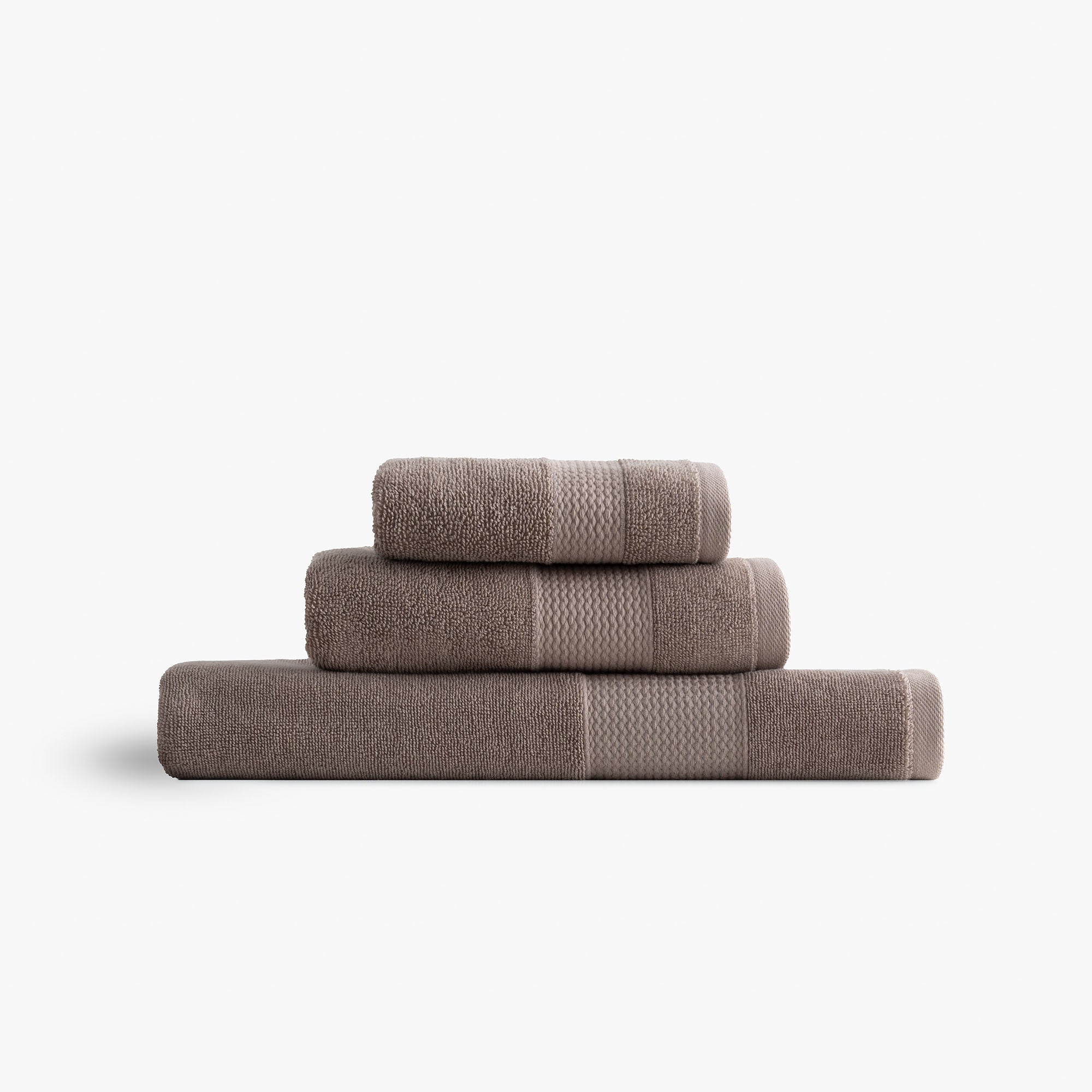Lara Cotton Bath Towel Set of 3 Brown