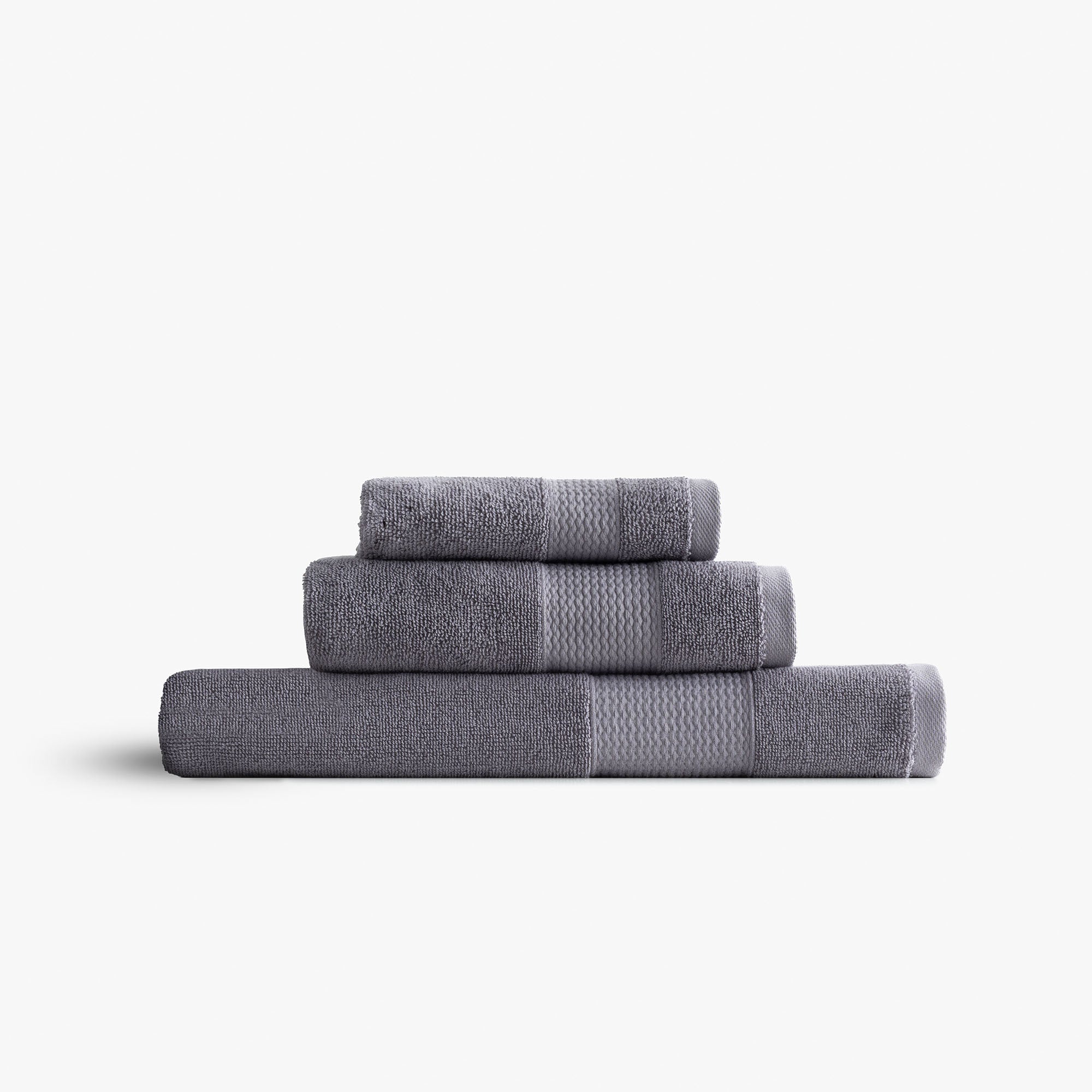 Lara Cotton Bath Towel Set of 3 Dark Gray