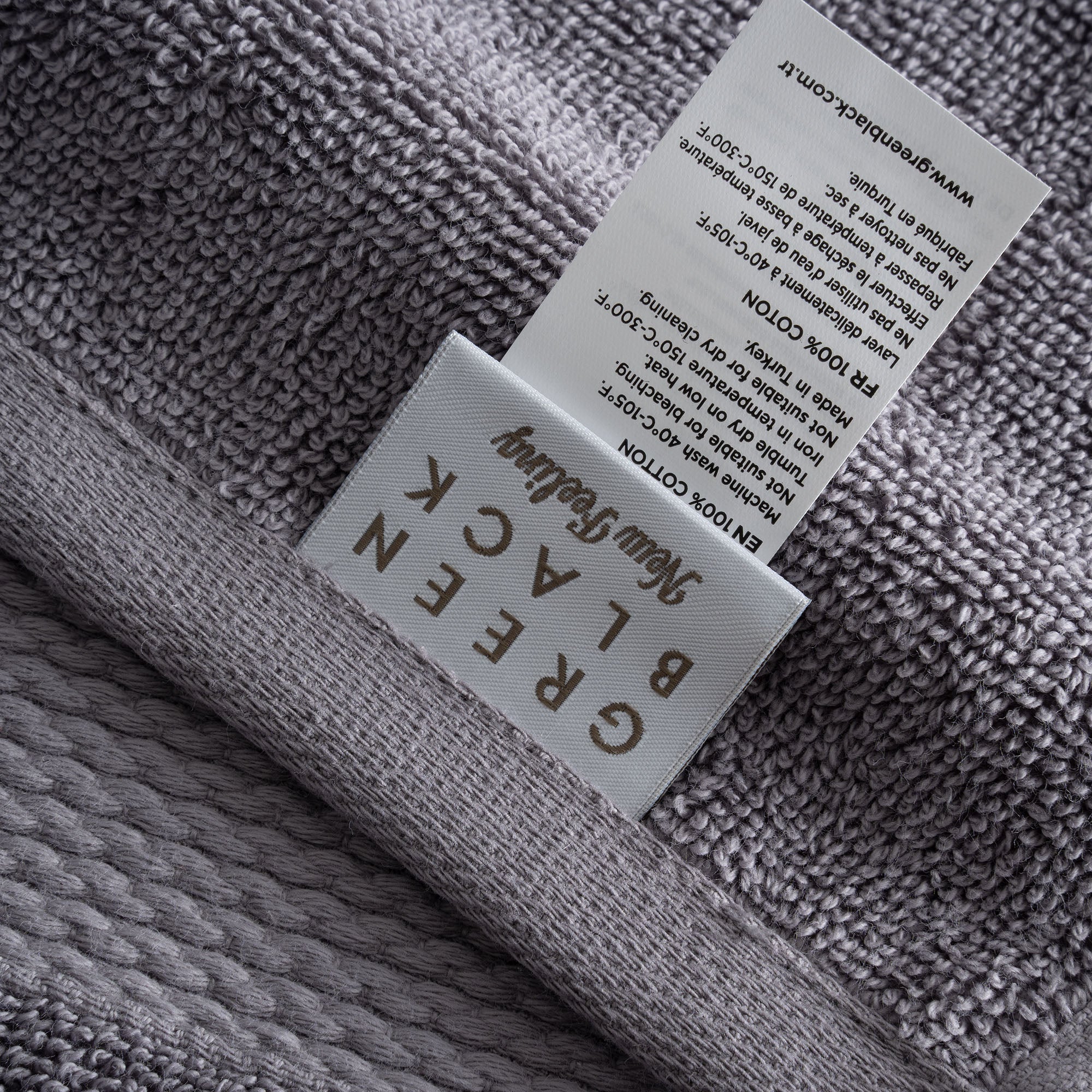 Lara Cotton Bath Towel Set of 3 Dark Gray