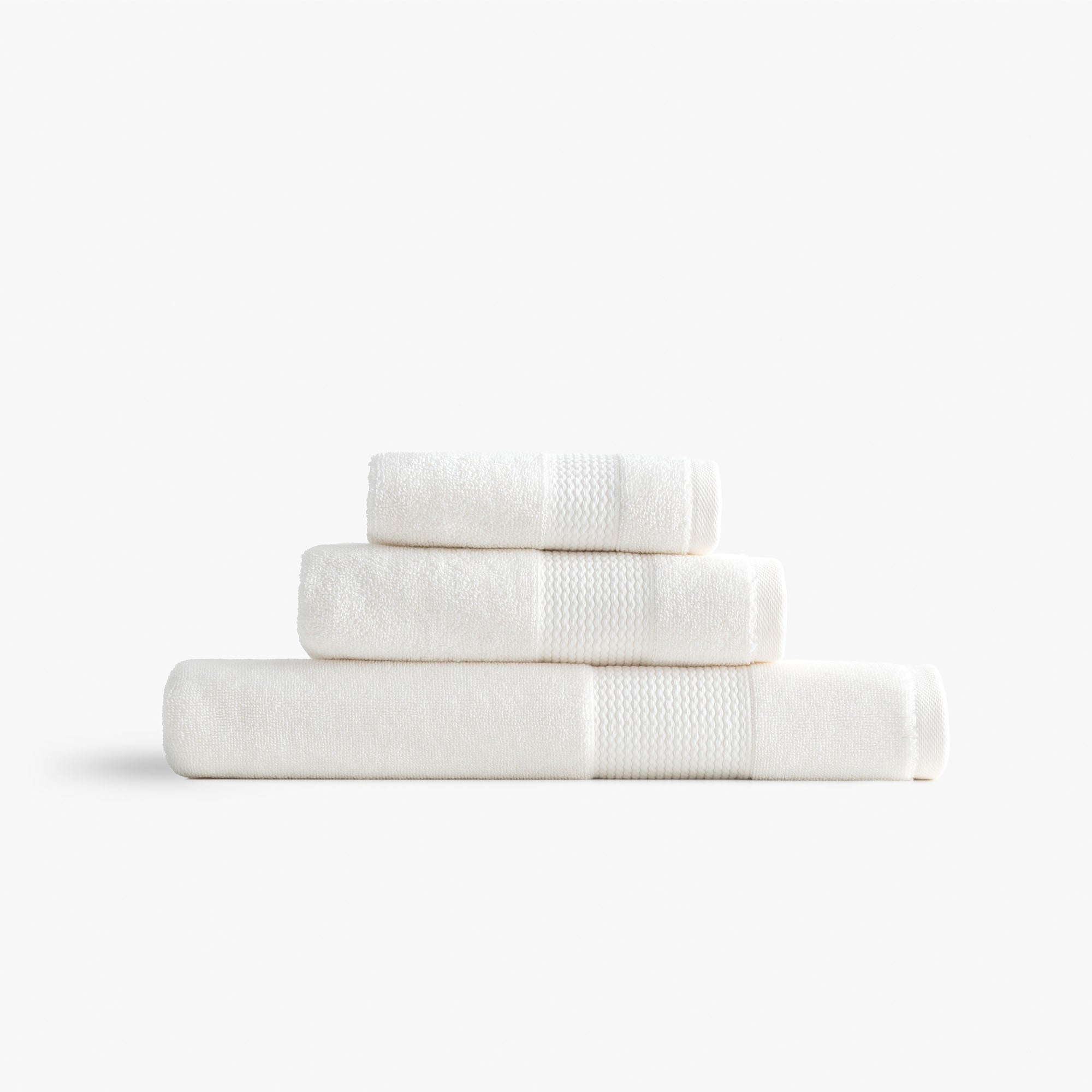 Lara Cotton Bath Towel Set of 3 Cream