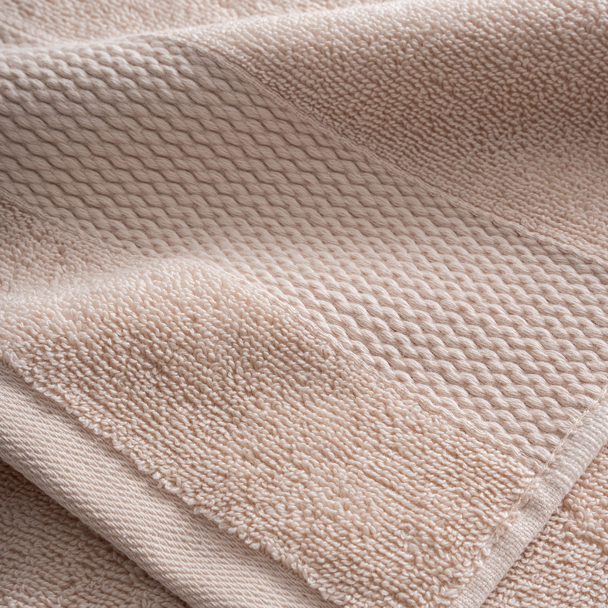 Lara Cotton Bath Towel Set of 3 Light Salmon