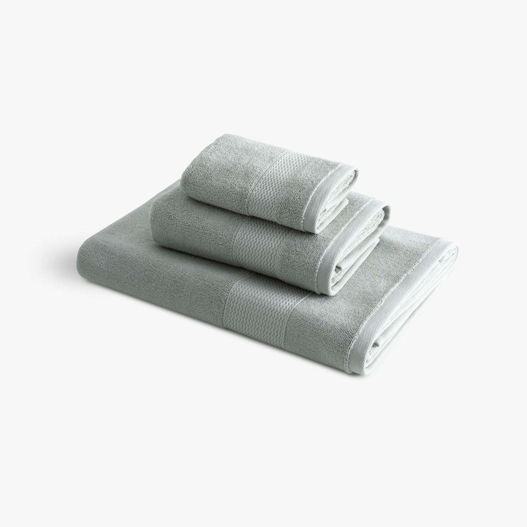 Lara Turkish Cotton Bath Towel Set of 3 Green