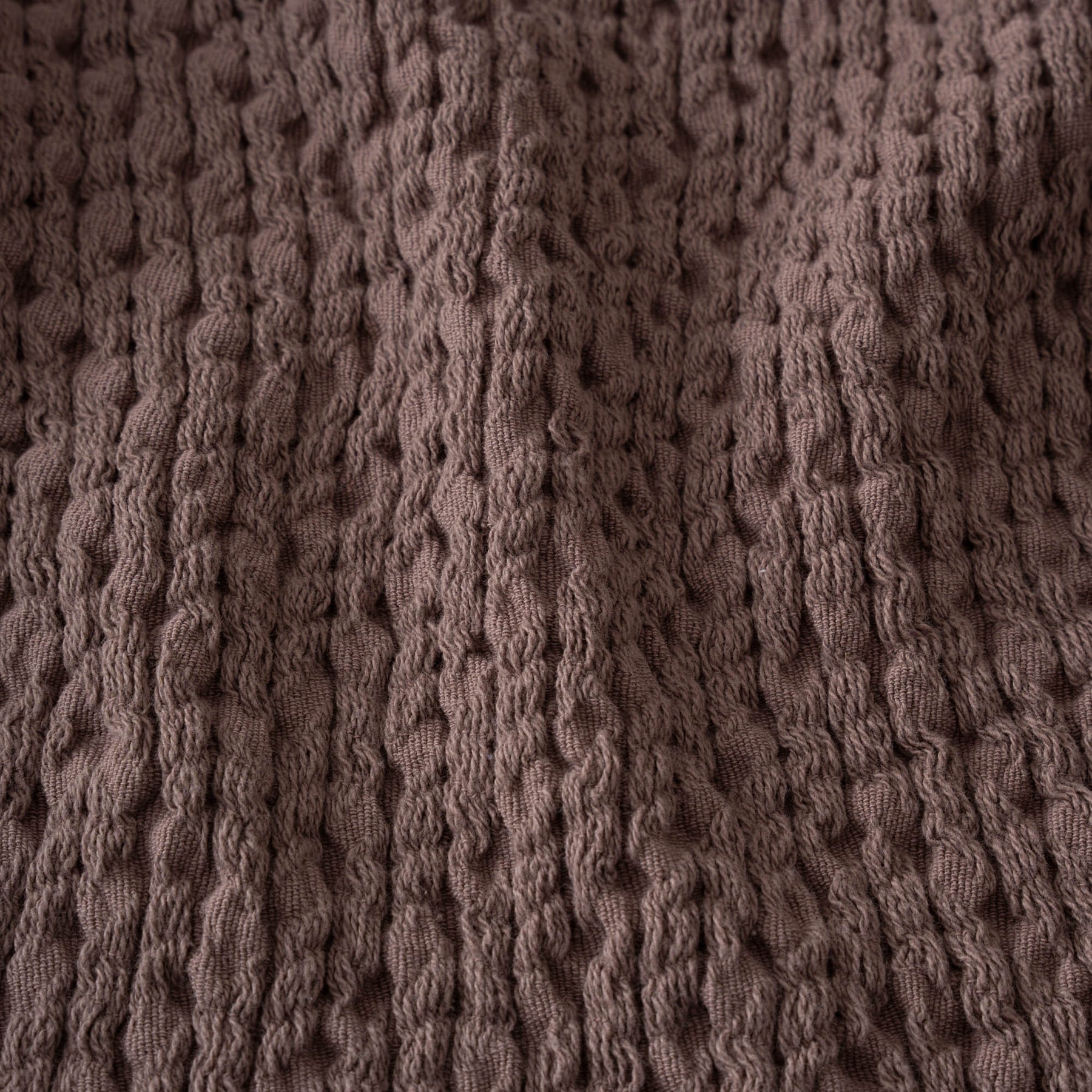 Lara Cotton Double Pique Bedspread Brown