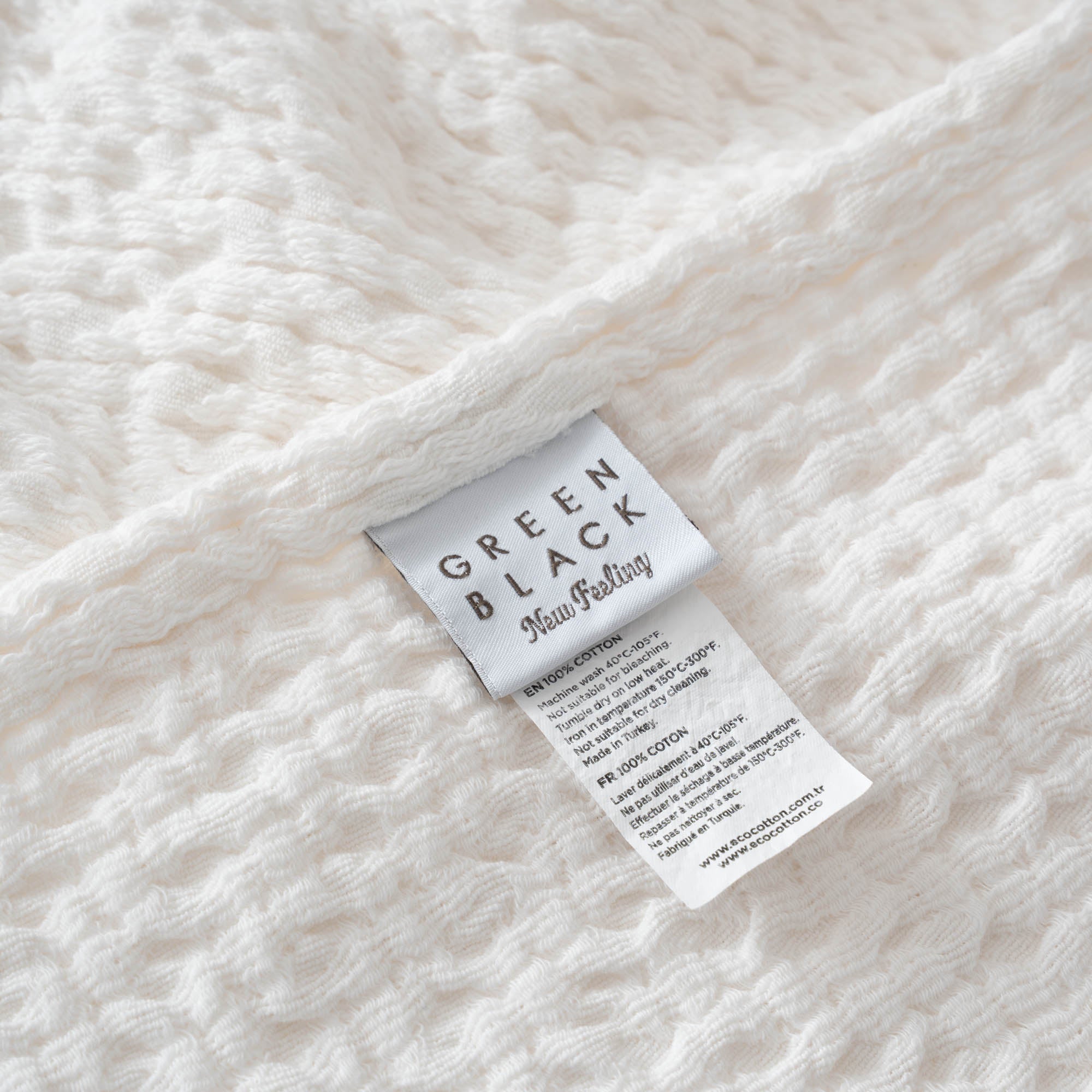 Lara Turkish Cotton Single Pique Bedspread Cream