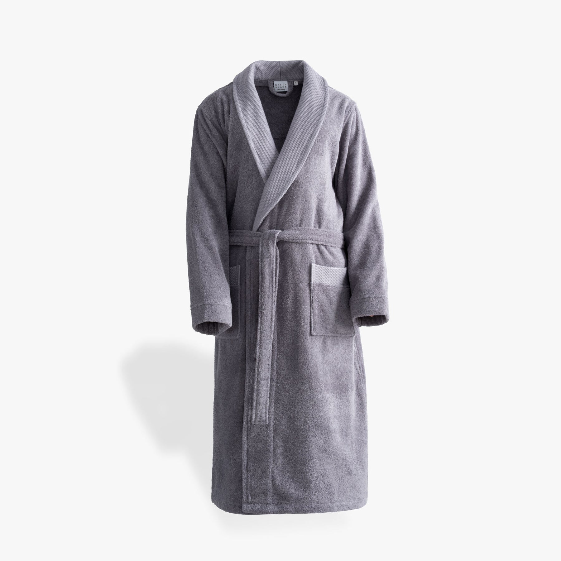 Lara Turkish Cotton Men's Bathrobe Dark Gray