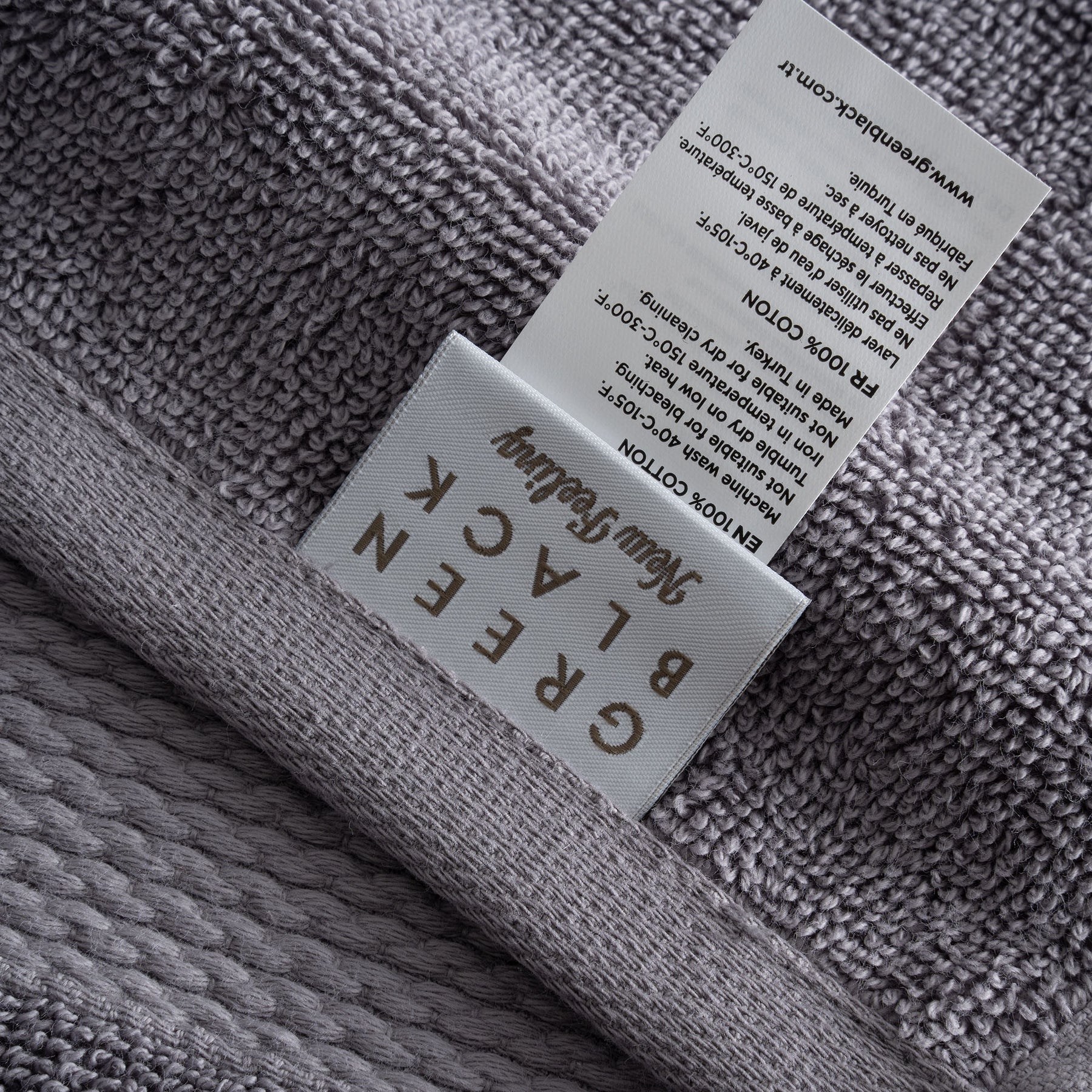 Lara Turkish Cotton Bath Towel Set of 6 Dark Gray