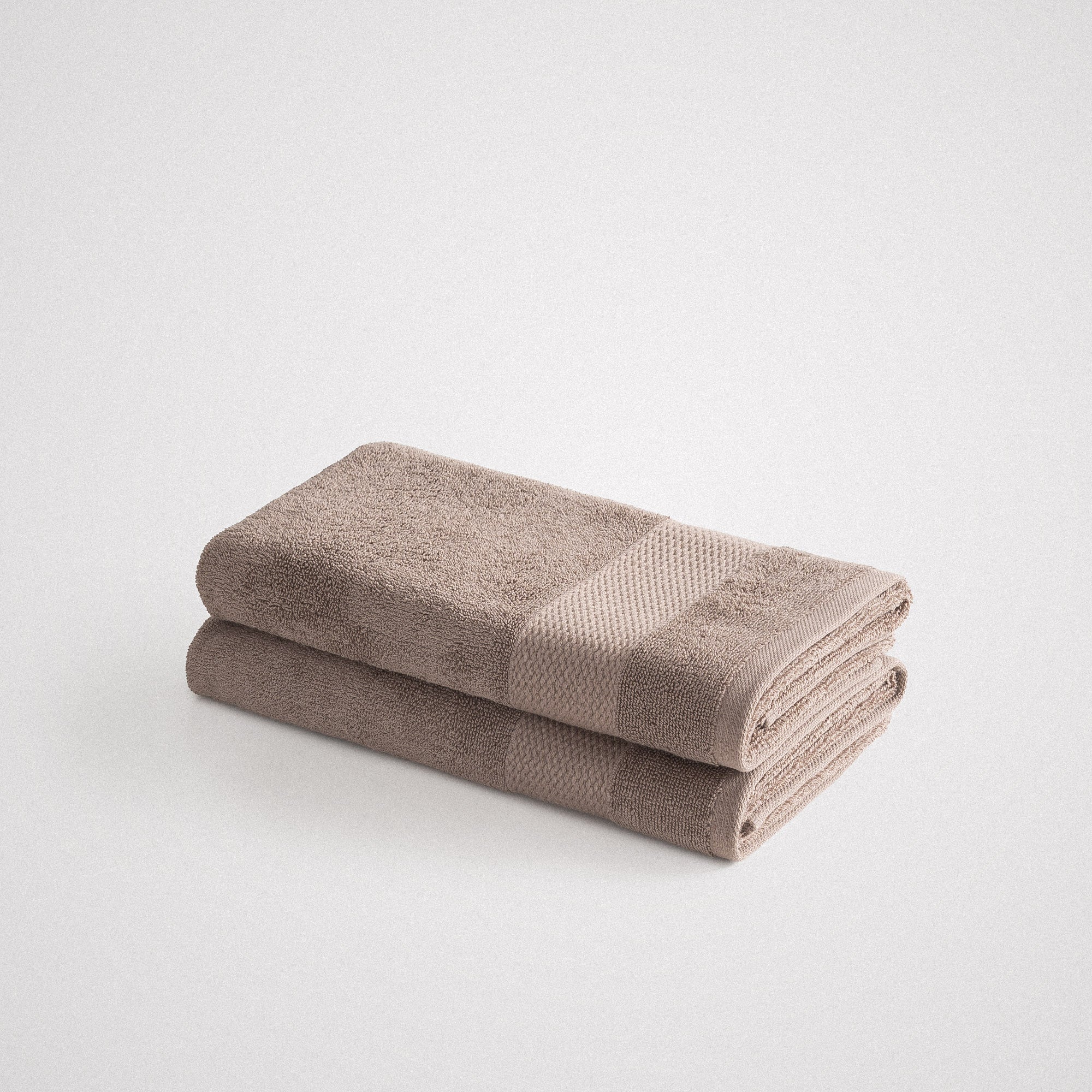 Lara Turkish Cotton Hand Towel Set of 2 Brown