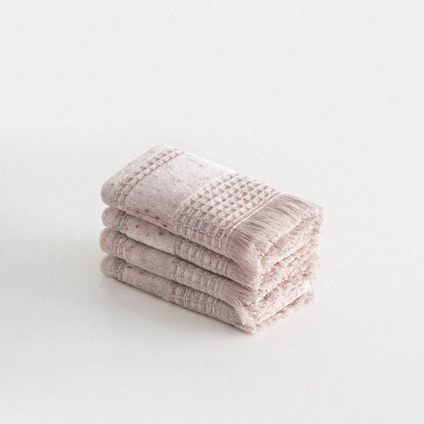 Maia Organic Turkish Cotton Wash Cloth Towel Set of 4 Inject Powder
