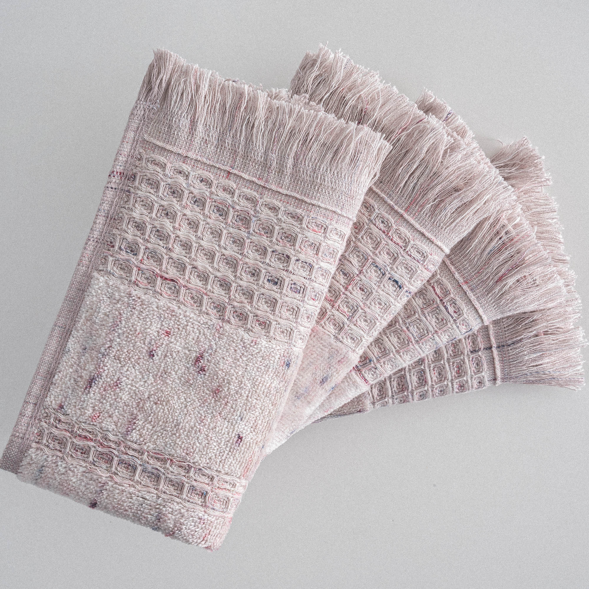 Maia Organic Turkish Cotton Wash Cloth Towel Set of 4 Inject Powder