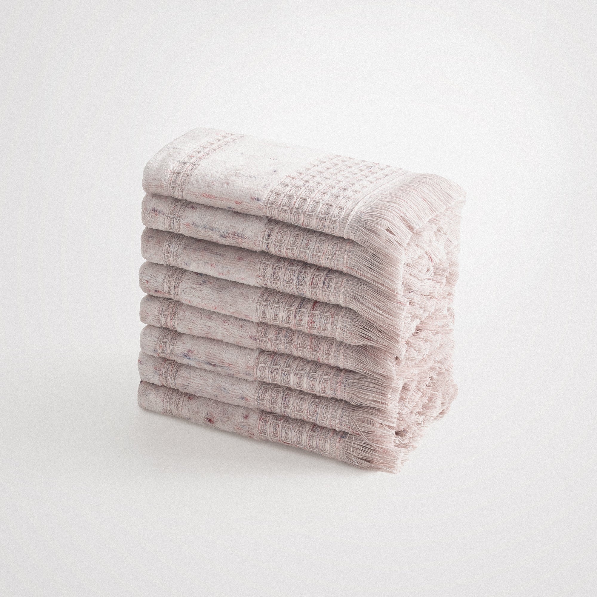 Maia Organic Turkish Cotton Wash Cloth Towel Set of 8 Inject Powder