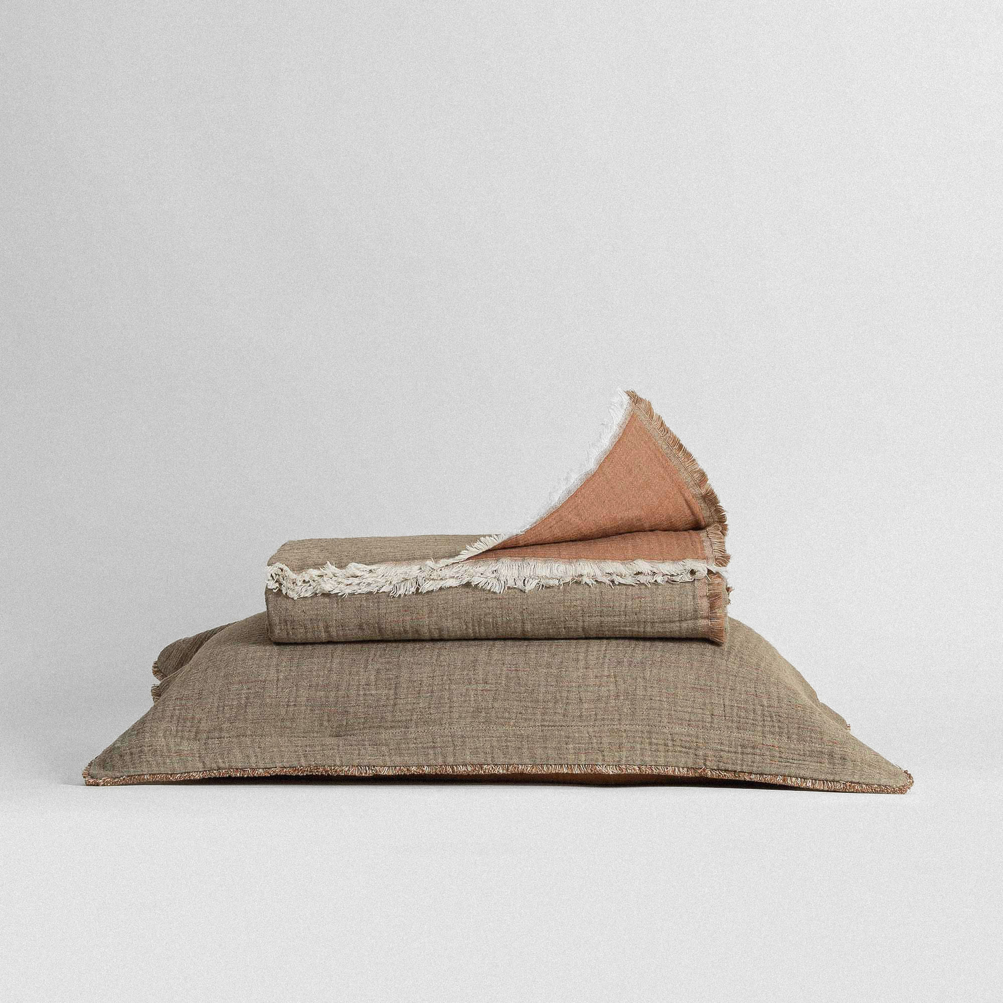 Muna Organic Cotton Single Bedspread Set Inject Green-Terra