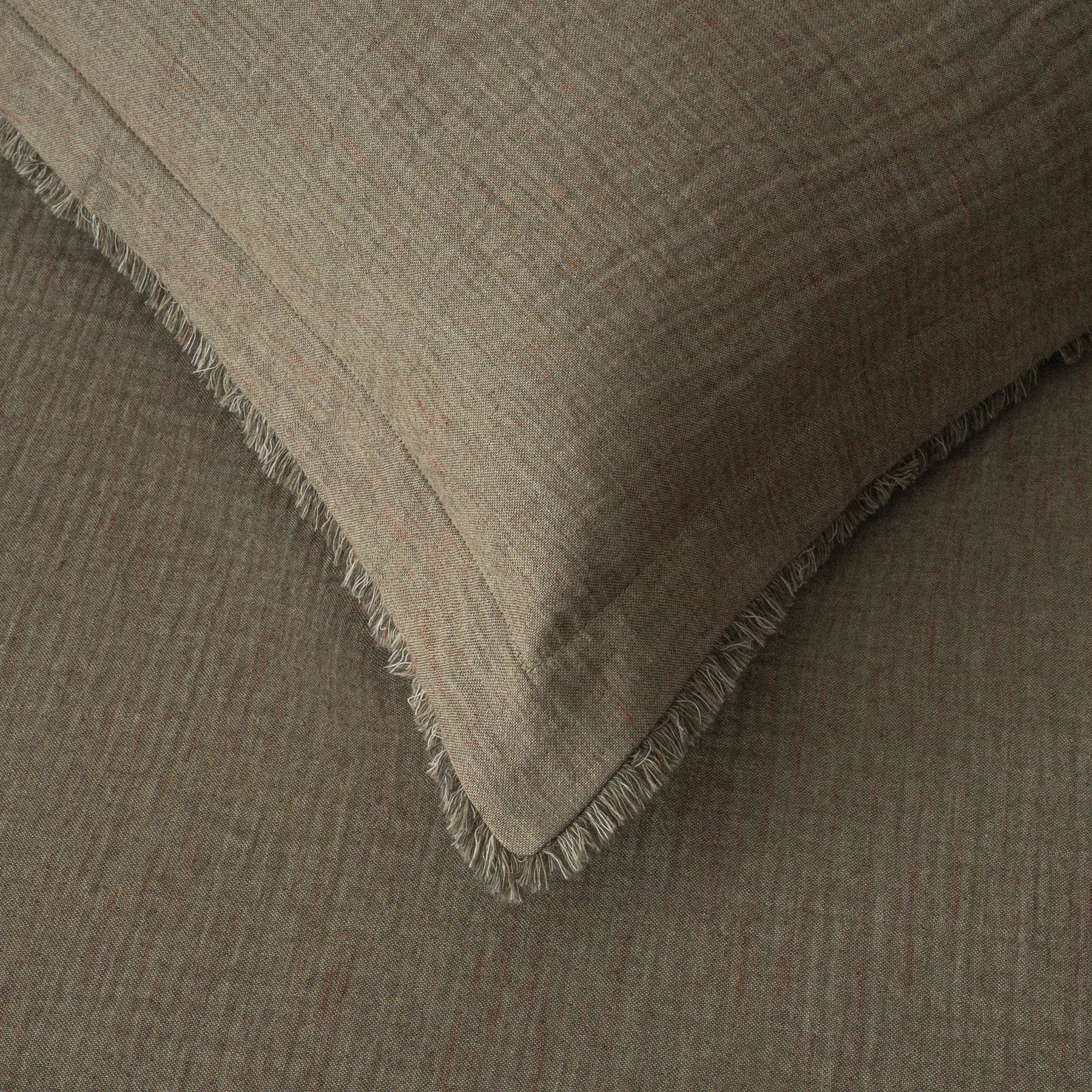 Muna Organic Cotton Single Bedspread Set Inject Green-Dark Green