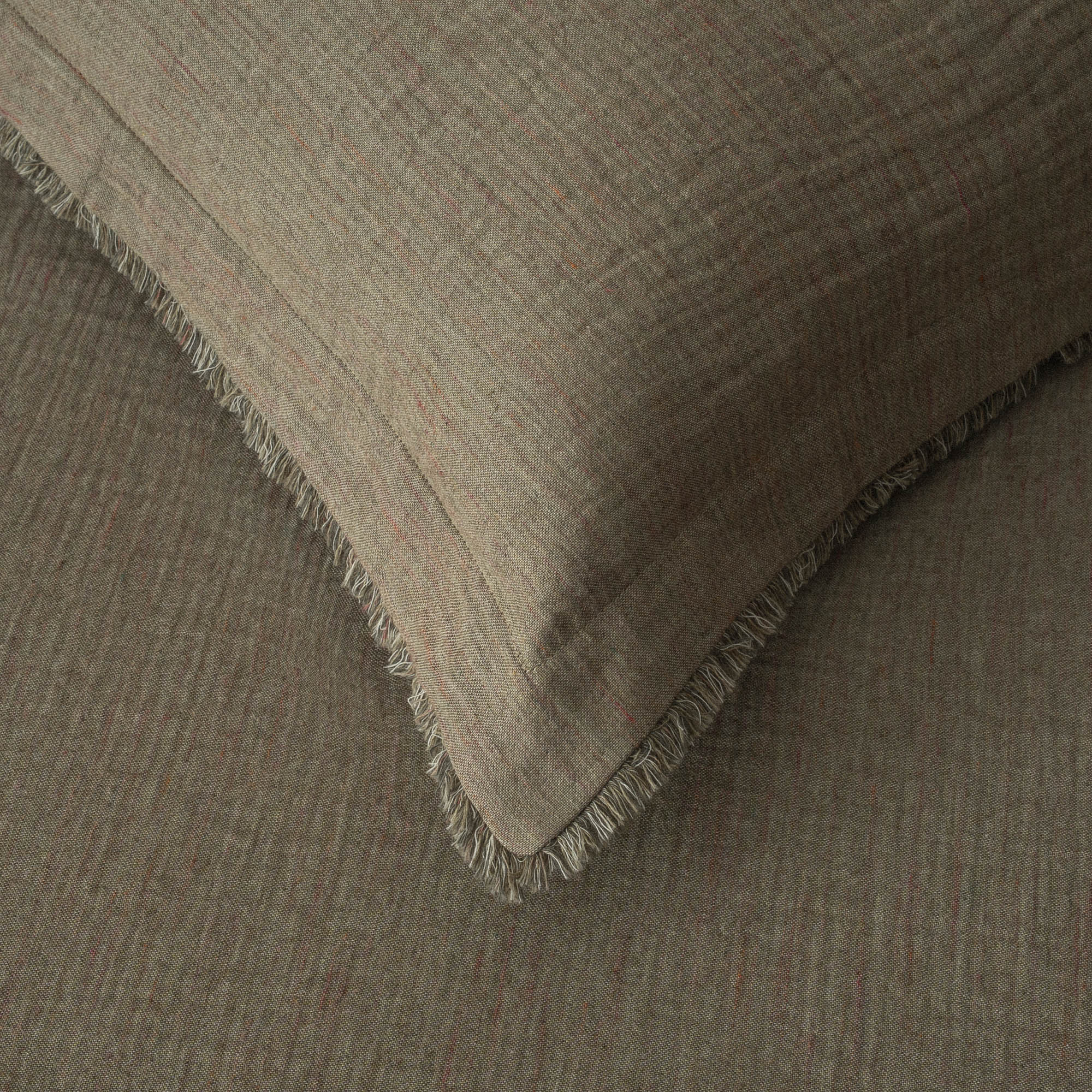 Muna Organic Cotton Single Bedspread Set Inject Green-Dark Green