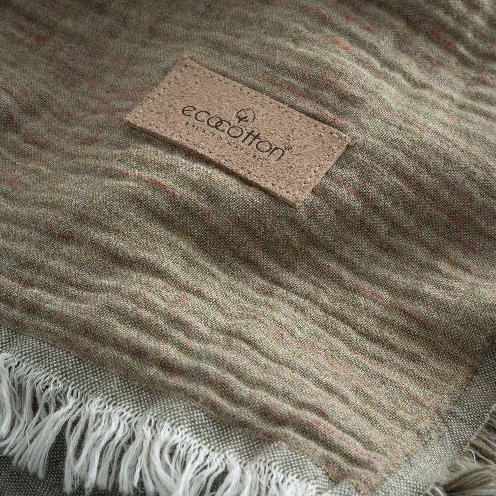 Muna Organic Cotton Single Bedspread Set Inject Green-Dark Green