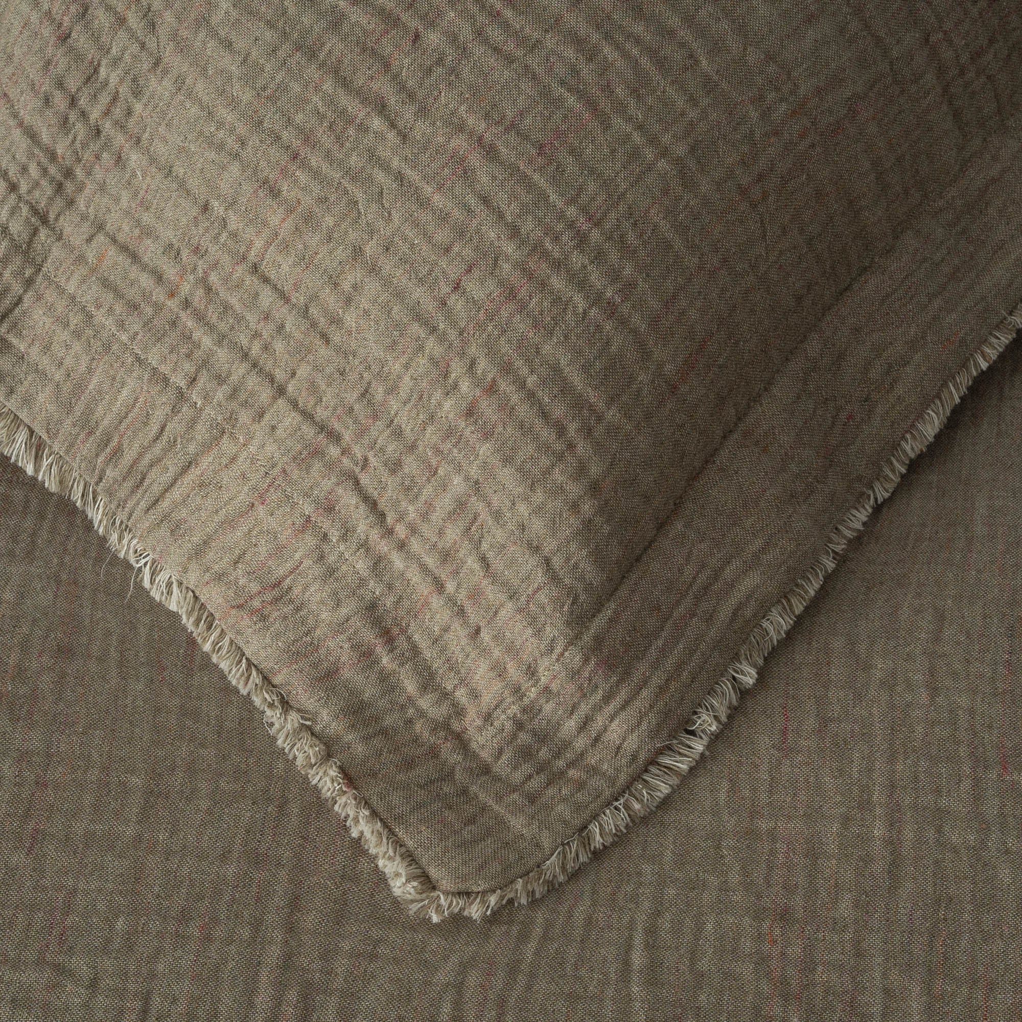 Muna Organic Cotton Double Bedspread Set Inject Green-Cream