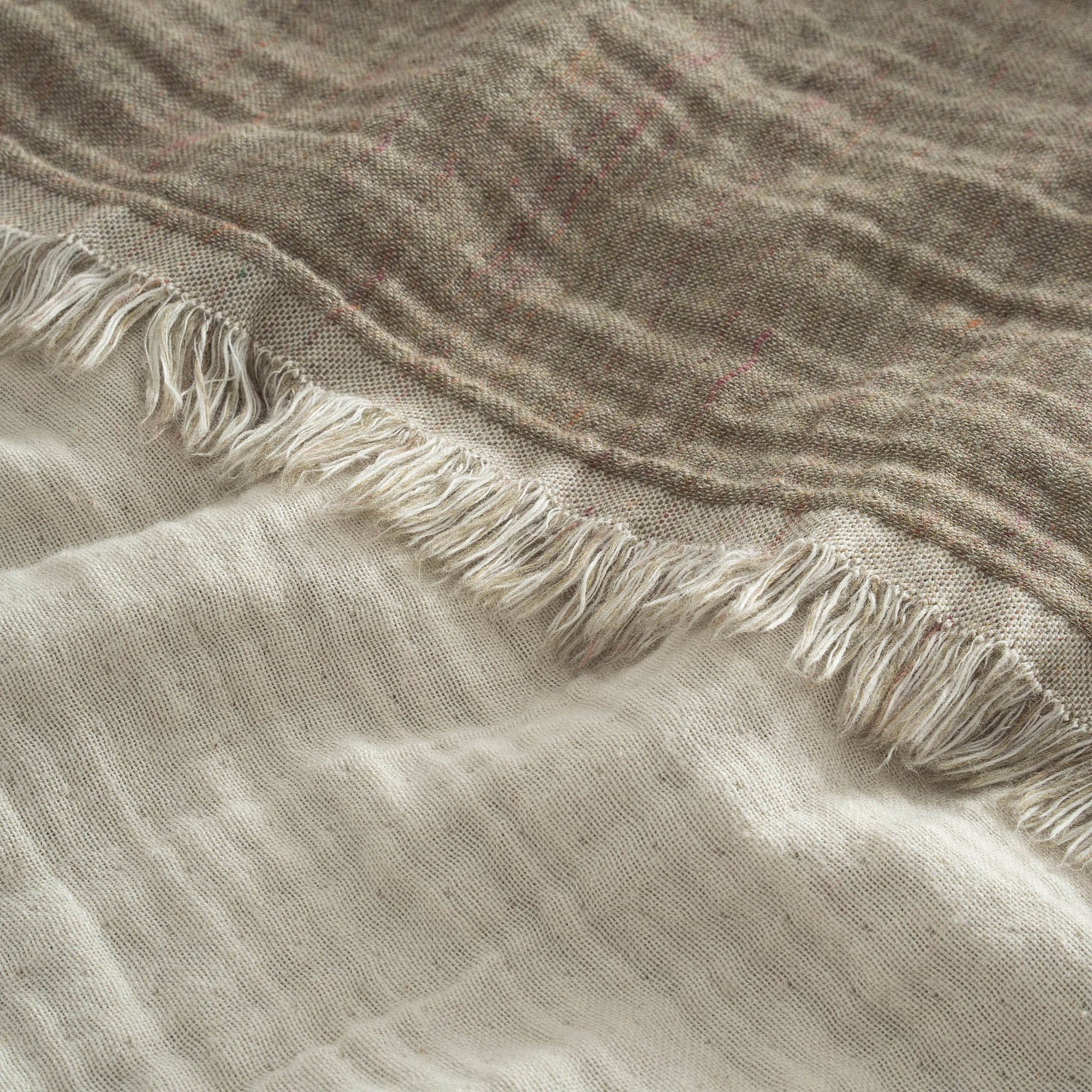 Muna Organic Cotton Double Bedspread Set Inject Green-Cream