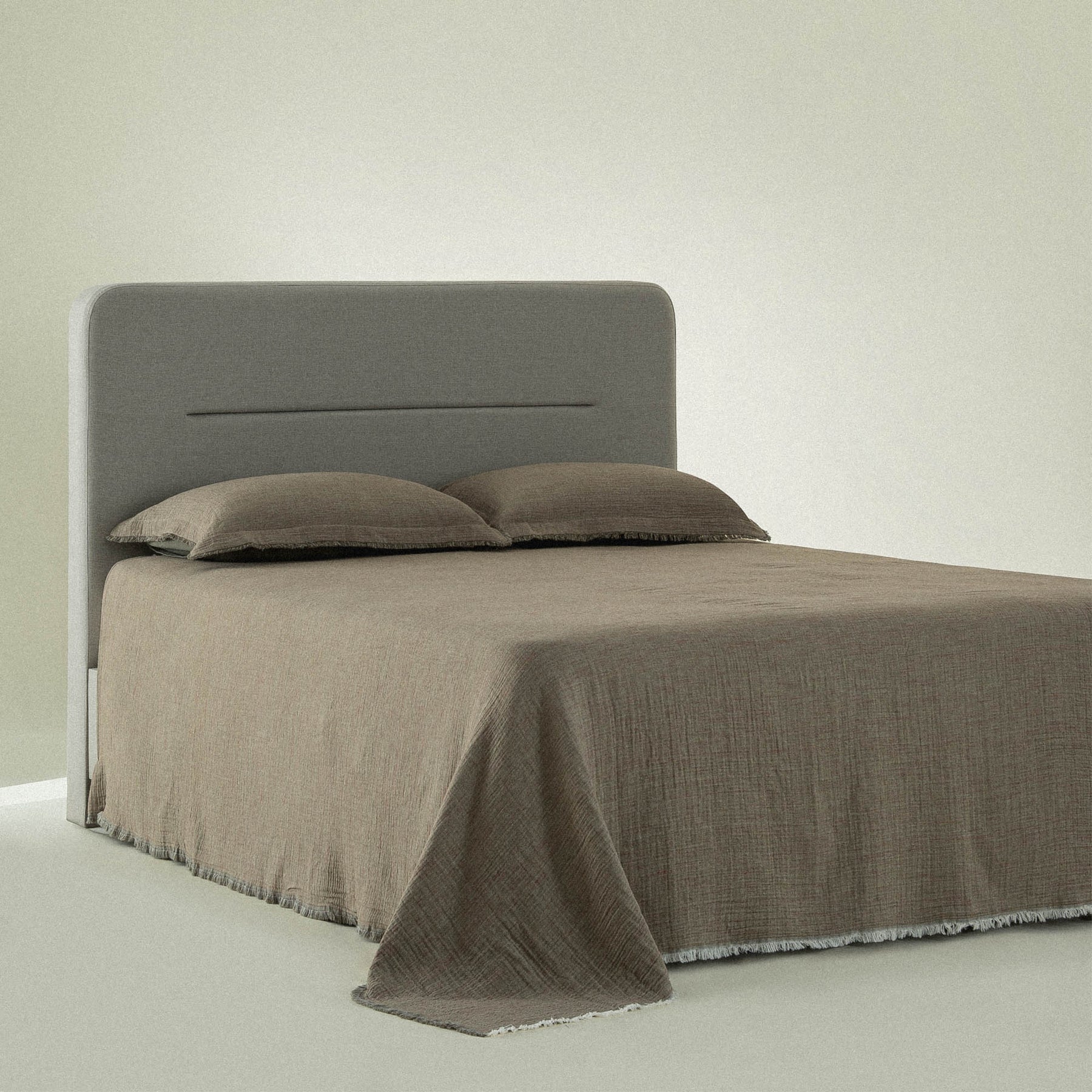 Muna Organic Cotton Inject Double Bedspread Set Green-Dark Green